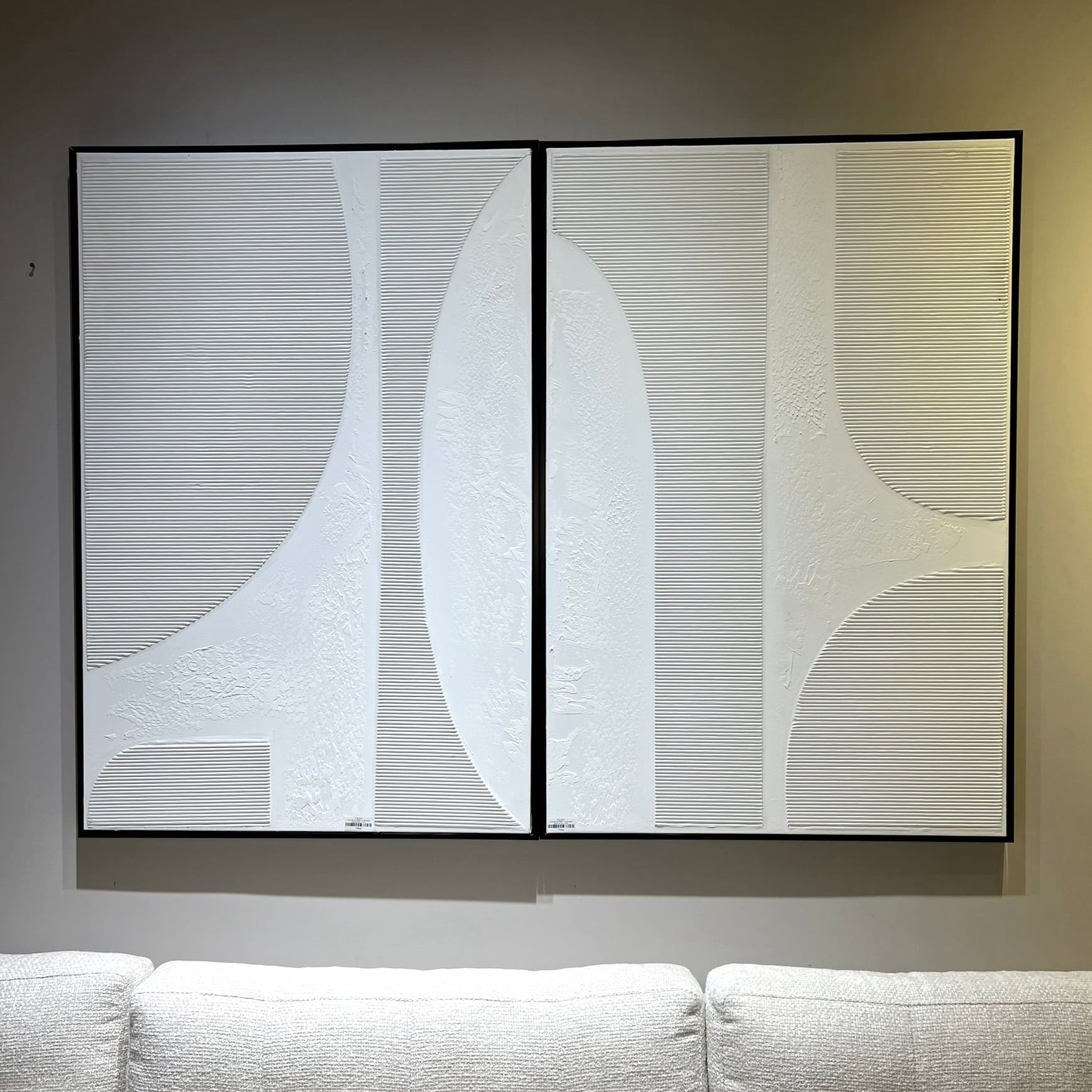 תמונת אבסטרקט צבעים בהירים עבודת יד בשילוב מסגרת