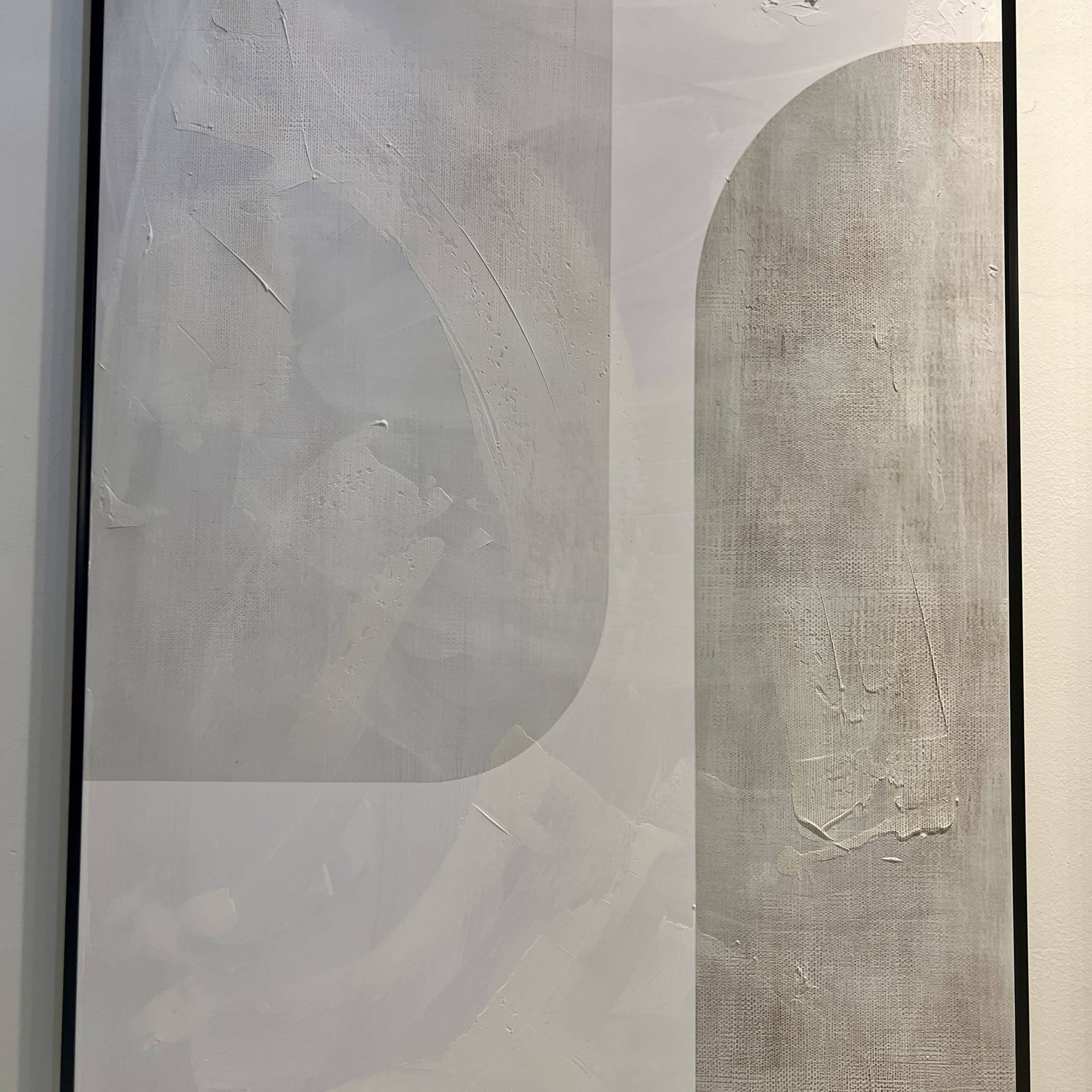 תמונה אבסטרקט אפורים עבודת יד בשילוב מסגרת תמונה אבסטרקט אפורים עבודת יד בשילוב מסגרת