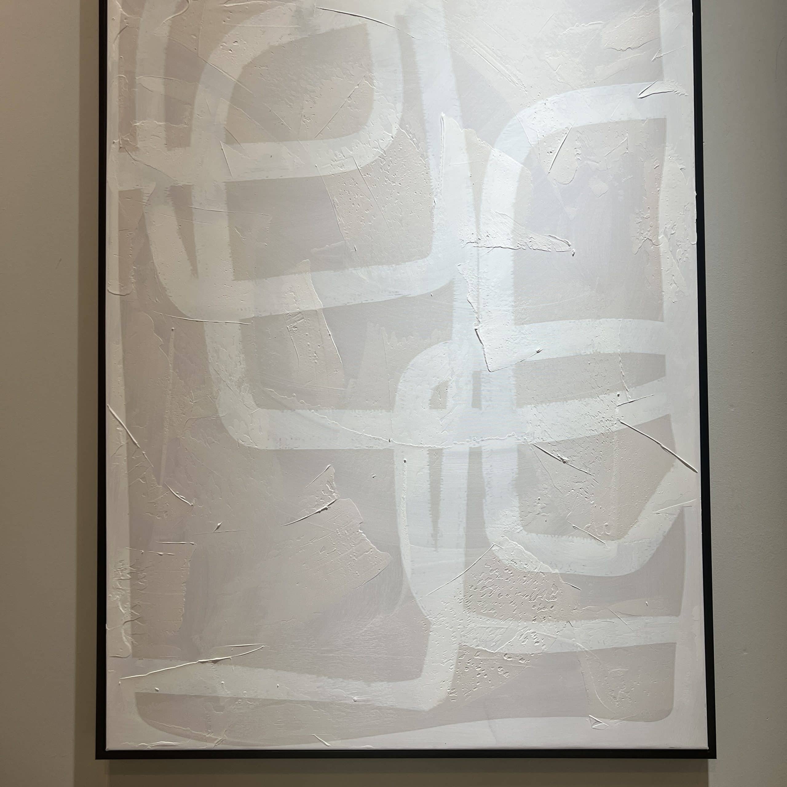 תמונה מעוצבת בעבודת יד לקיר בשילוב מסגרת שחורה