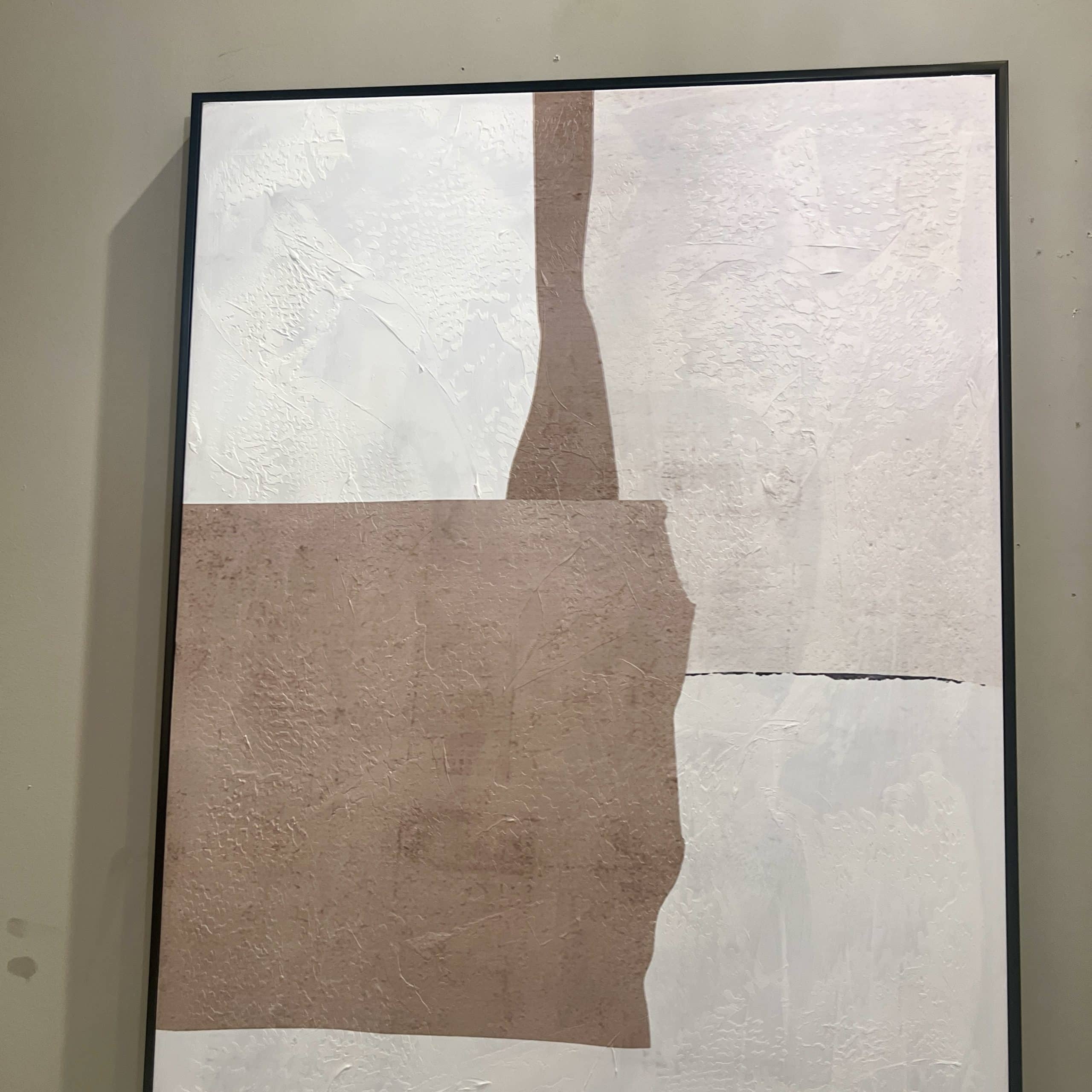 תמונה אבסטרקטית בז עבודת יד בשילוב מסגרת תמונה אבסטרקטית בז עבודת יד בשילוב מסגרת