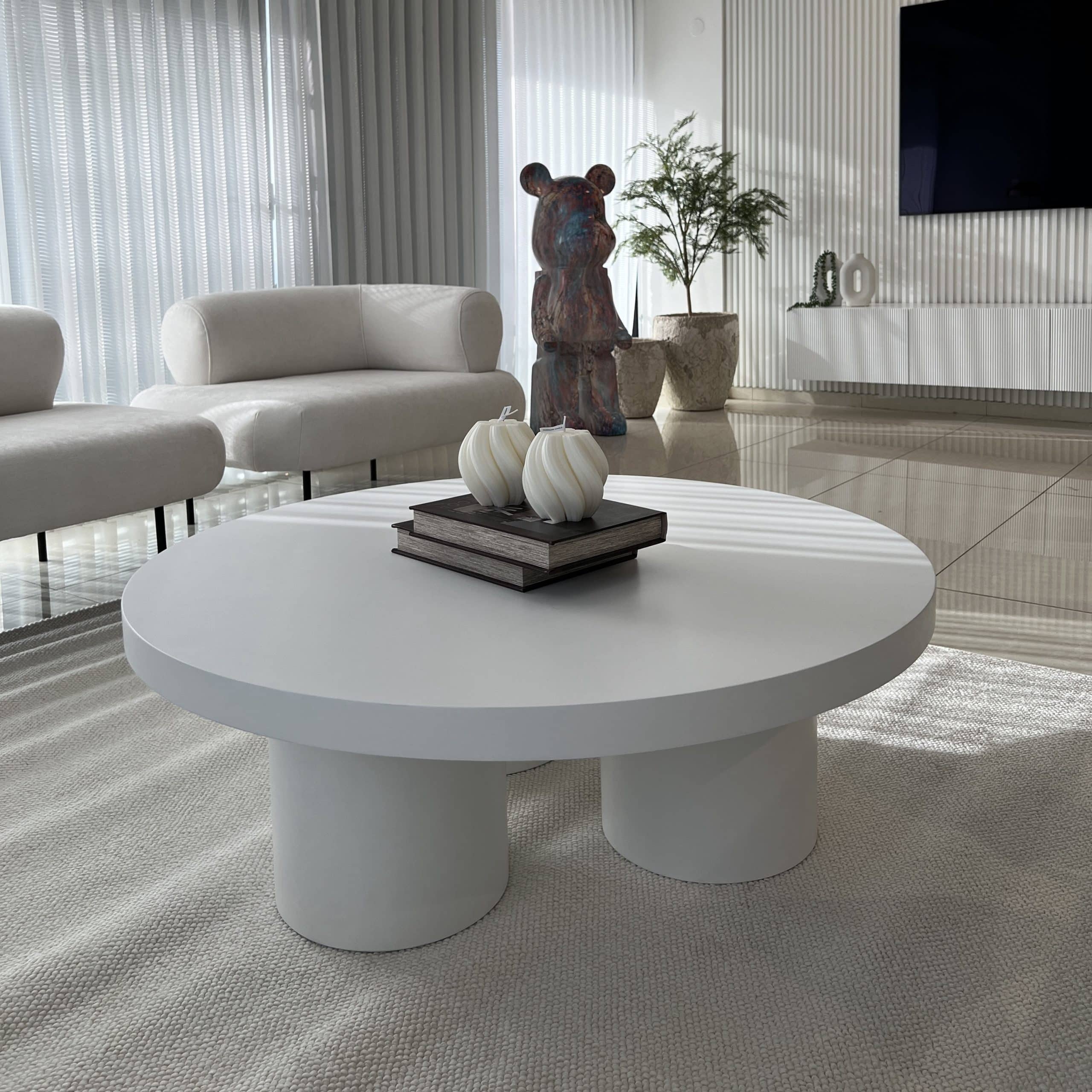 שולחן סלון עגול דגם ליני שולחן סלון עגול דגם ליני