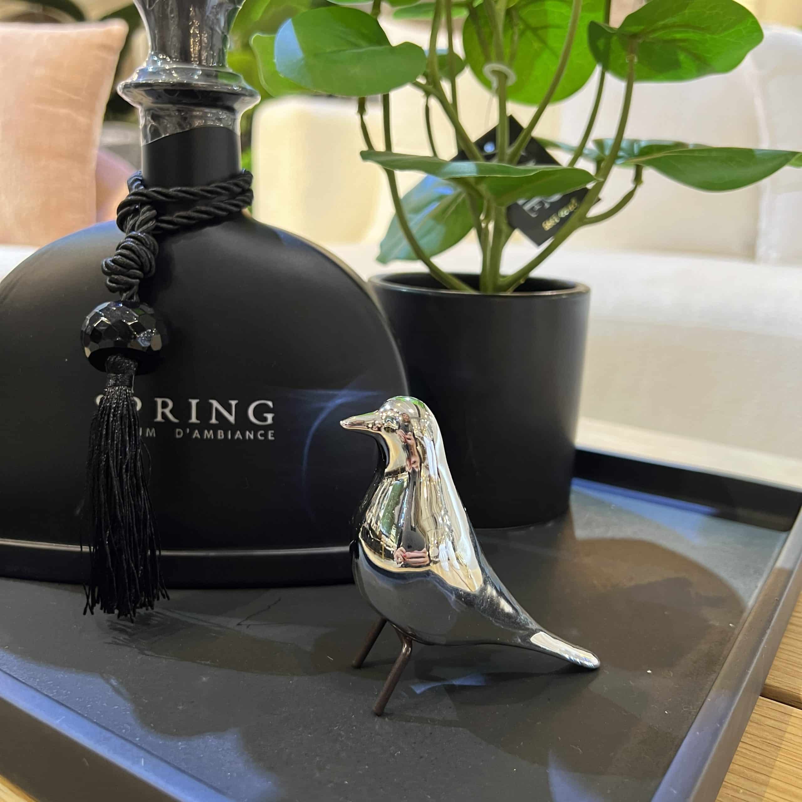 פסל ציפור יושבת מיני זהב / ניקל פסל ציפור יושבת מיני זהב / ניקל