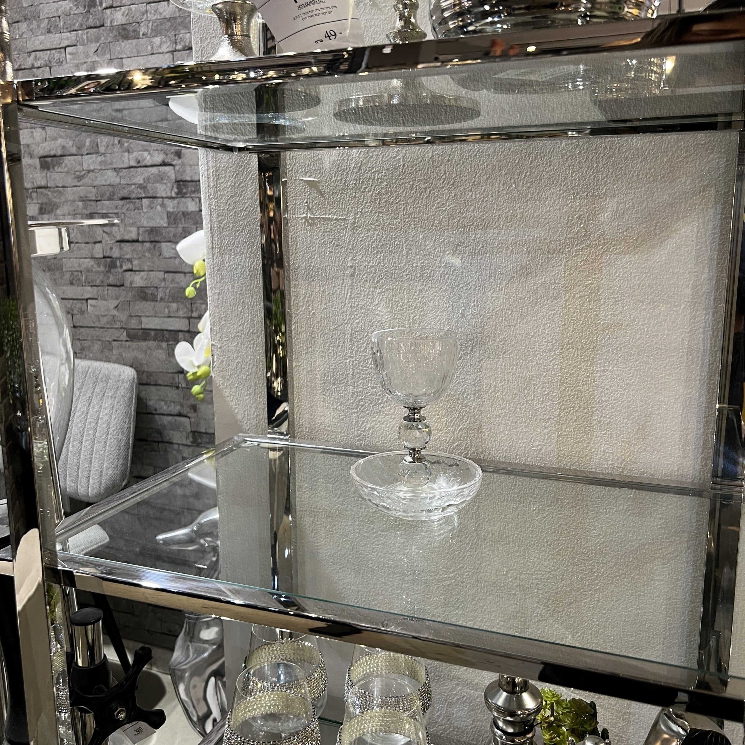 גביע קידוש ותחתית קריסטל שקוף גביע קידוש ותחתית קריסטל שקוף