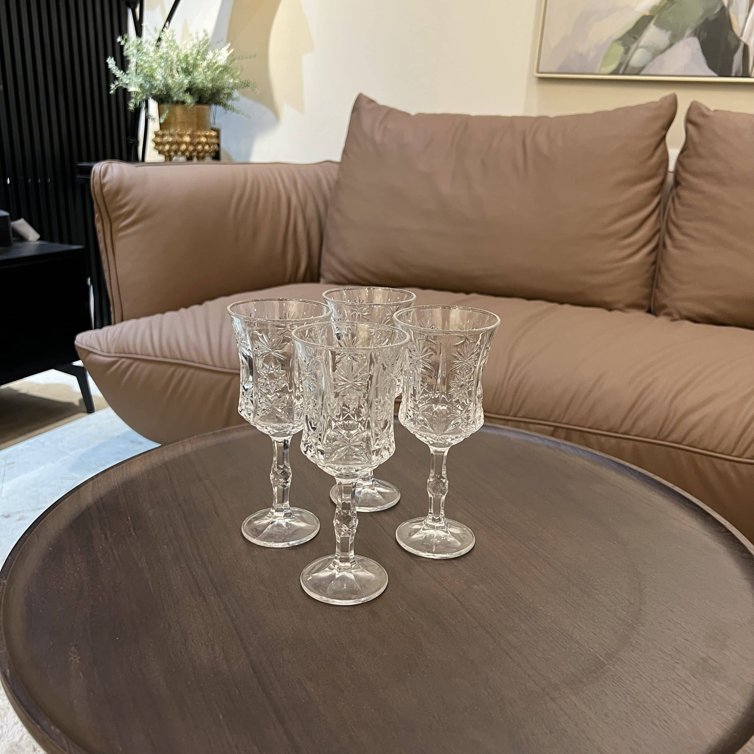 כוס גביע יין עיטורים קריסטל כוס גביע יין עיטורים קריסטל