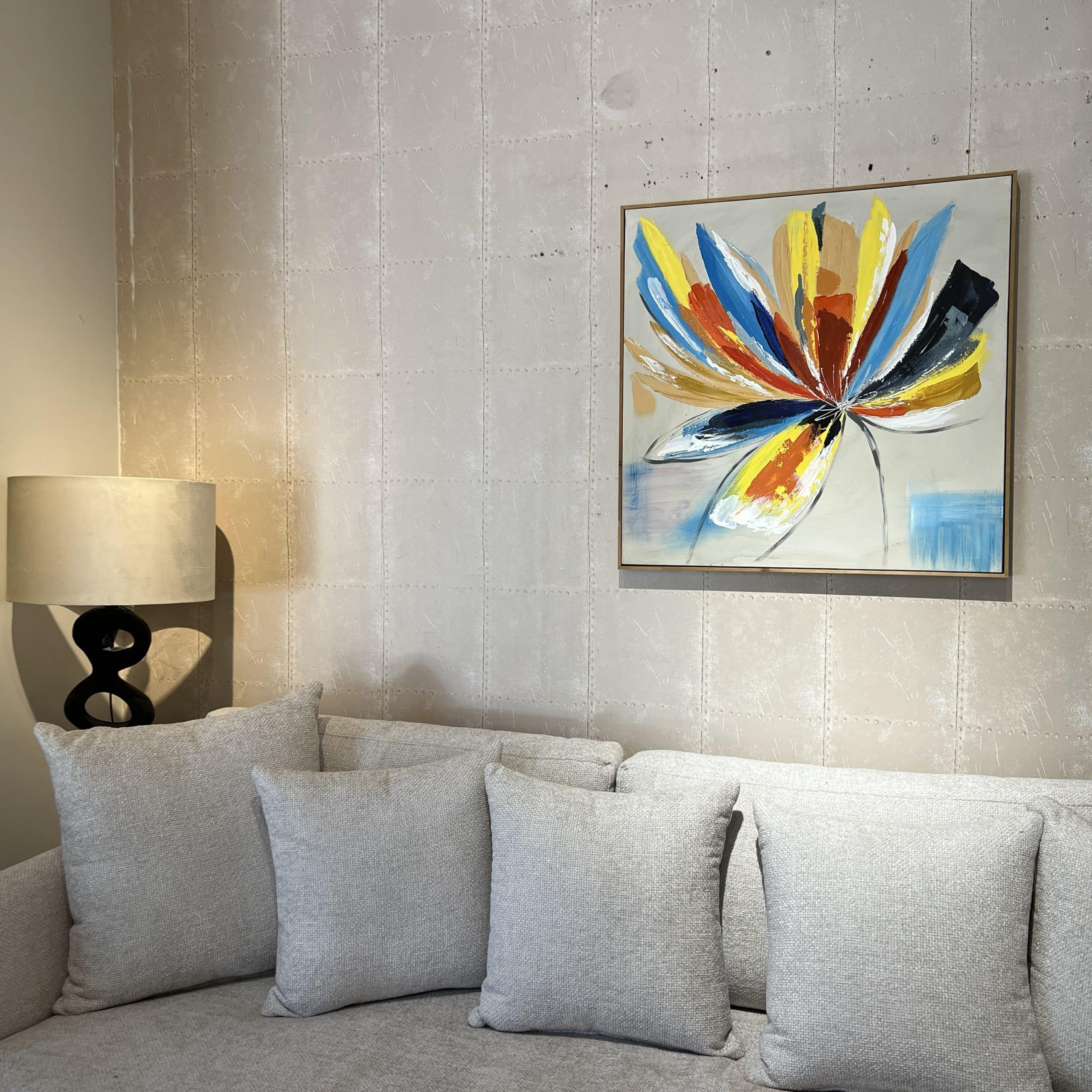 תמונה עבודת יד פרח צבעוני מסגרת עץ דגם איקו תמונה עבודת יד פרח צבעוני מסגרת עץ דגם איקו