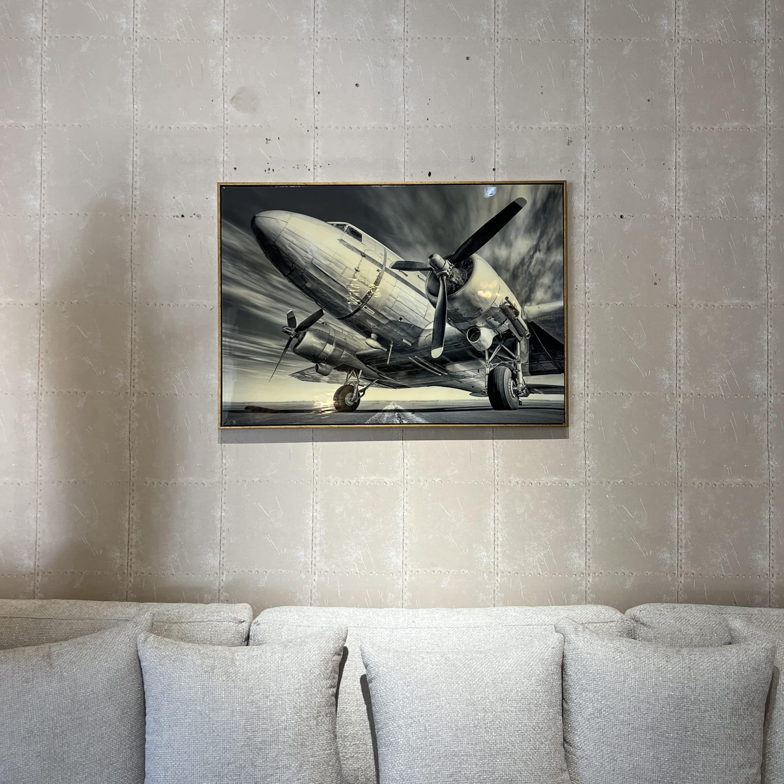 תמונה מטוס מבריקה מסגרת זהב 70/100 דגם איקו תמונה מטוס מבריקה מסגרת זהב 70/100 דגם איקו