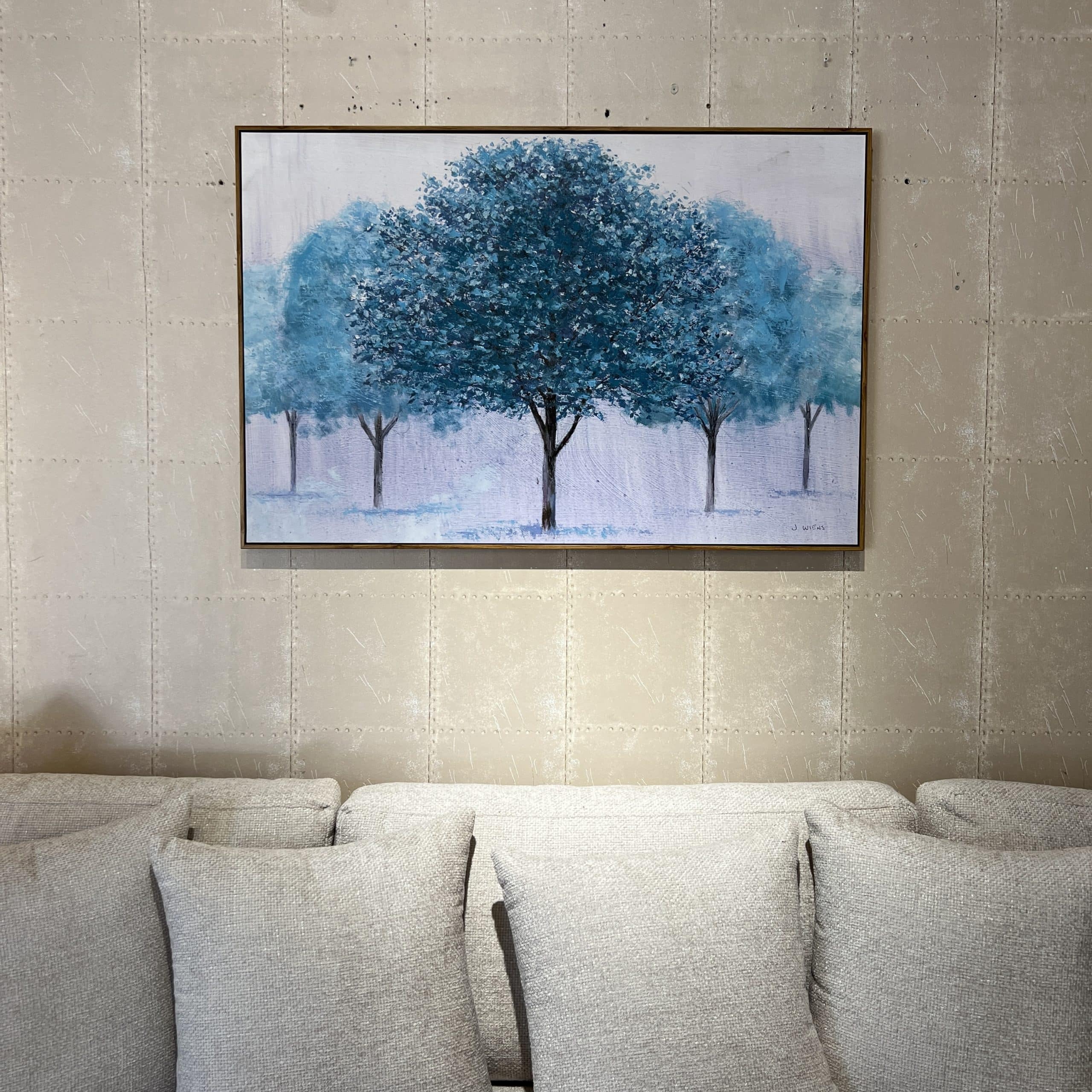 תמונה עבודת יד עצים כחולים מסגרת עץ דגם איקו תמונה עבודת יד עצים כחולים מסגרת עץ דגם איקו