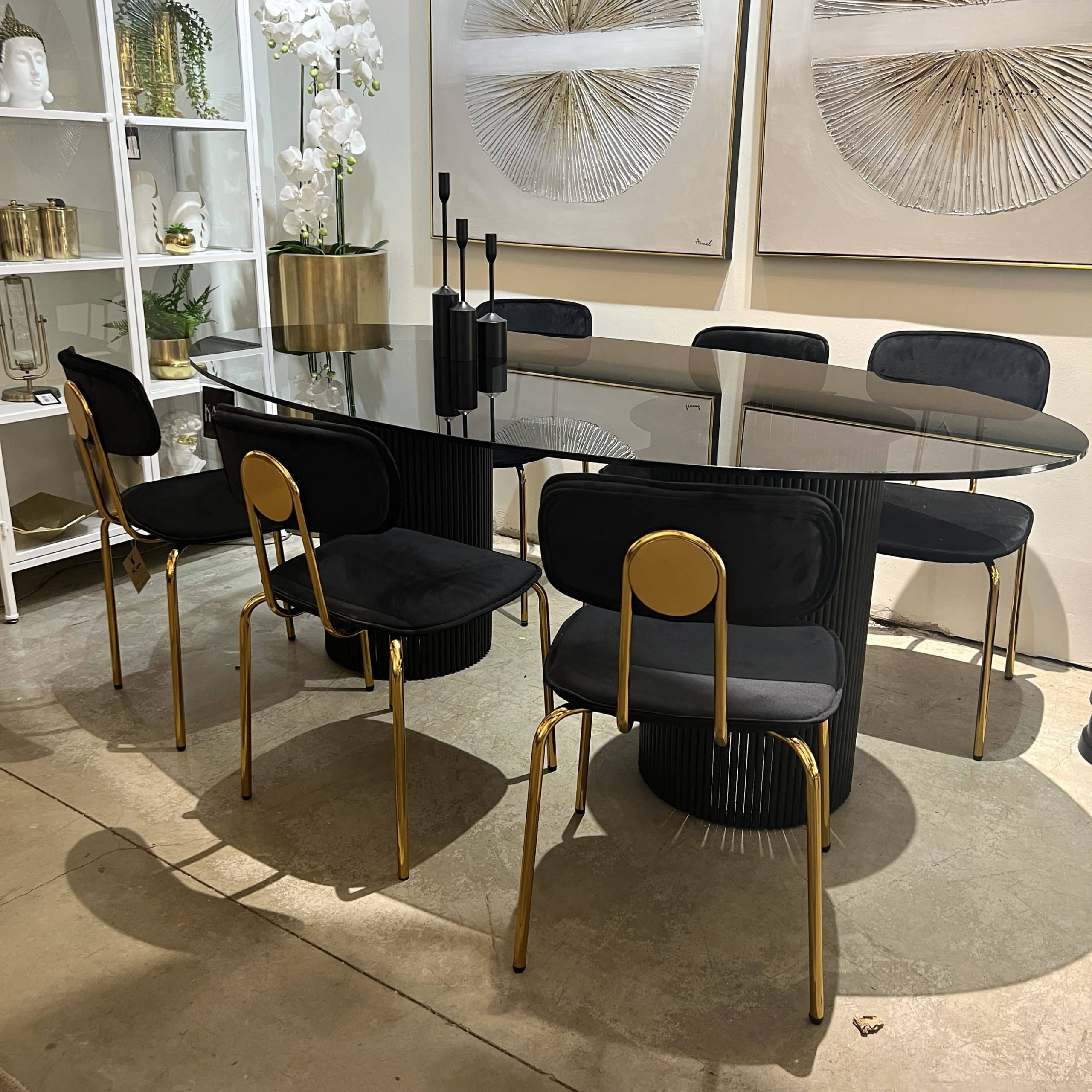 כיסא יוקרתי קטיפה שחור דגם סטפני - SALE!! כיסא יוקרתי קטיפה שחור דגם סטפני - SALE!!