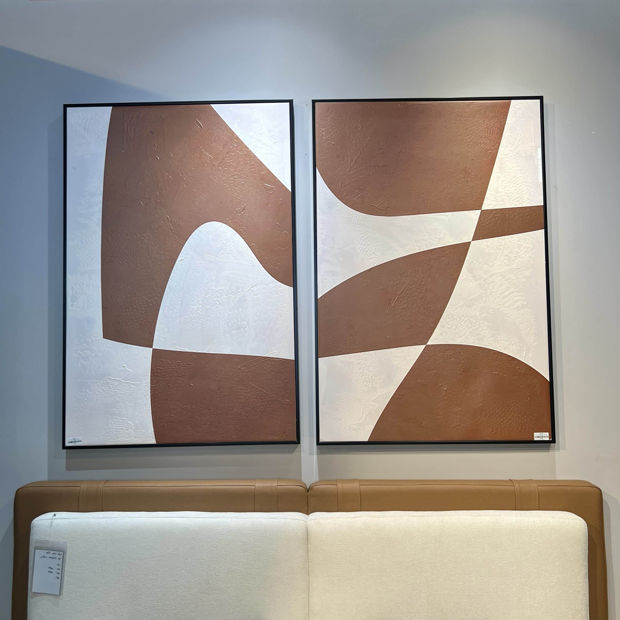 תמונה אבסטרקטית גווני כאמל עבודת יד בשילוב מסגרת תמונה אבסטרקטית גווני כאמל עבודת יד בשילוב מסגרת