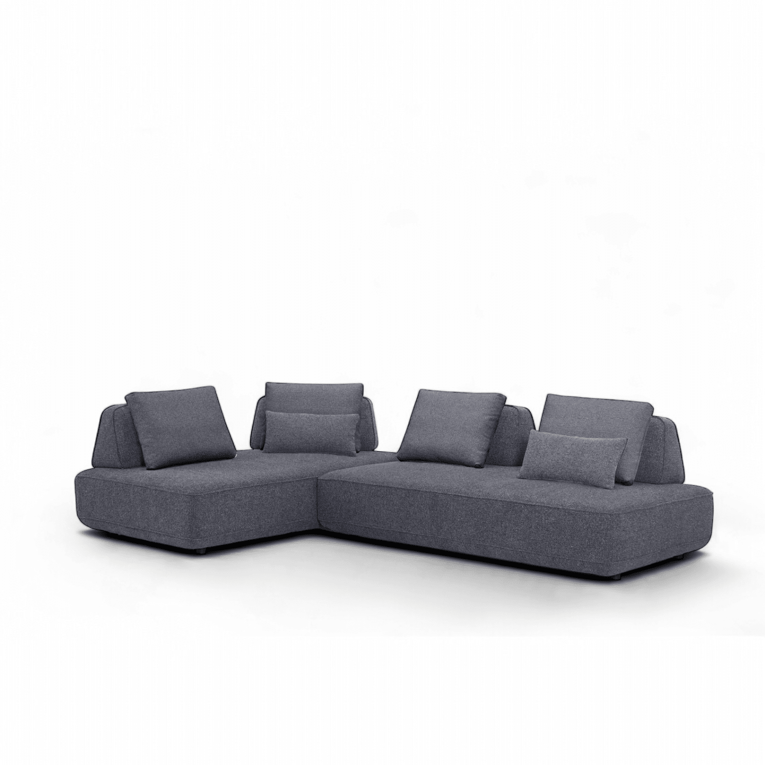 ספה מודולרית פינתית בד אריג אפור שחור דגם מייסון -אחרונה במלאי !