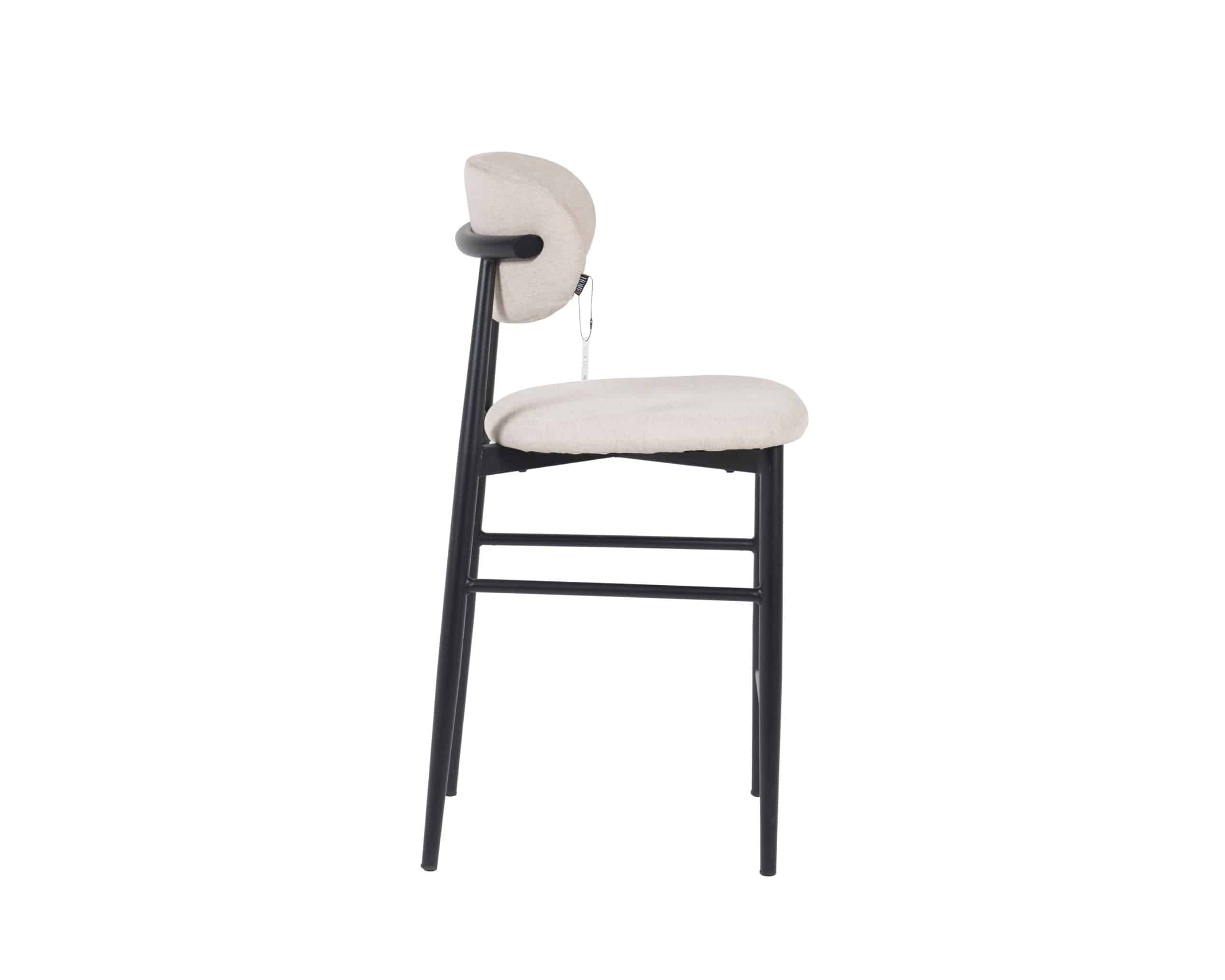 כיסא בר רינו דגם לוסי אריג שמנת רגל ברזל שחור - SALE!! כיסא בר רינו דגם לוסי אריג שמנת רגל ברזל שחור - SALE!!