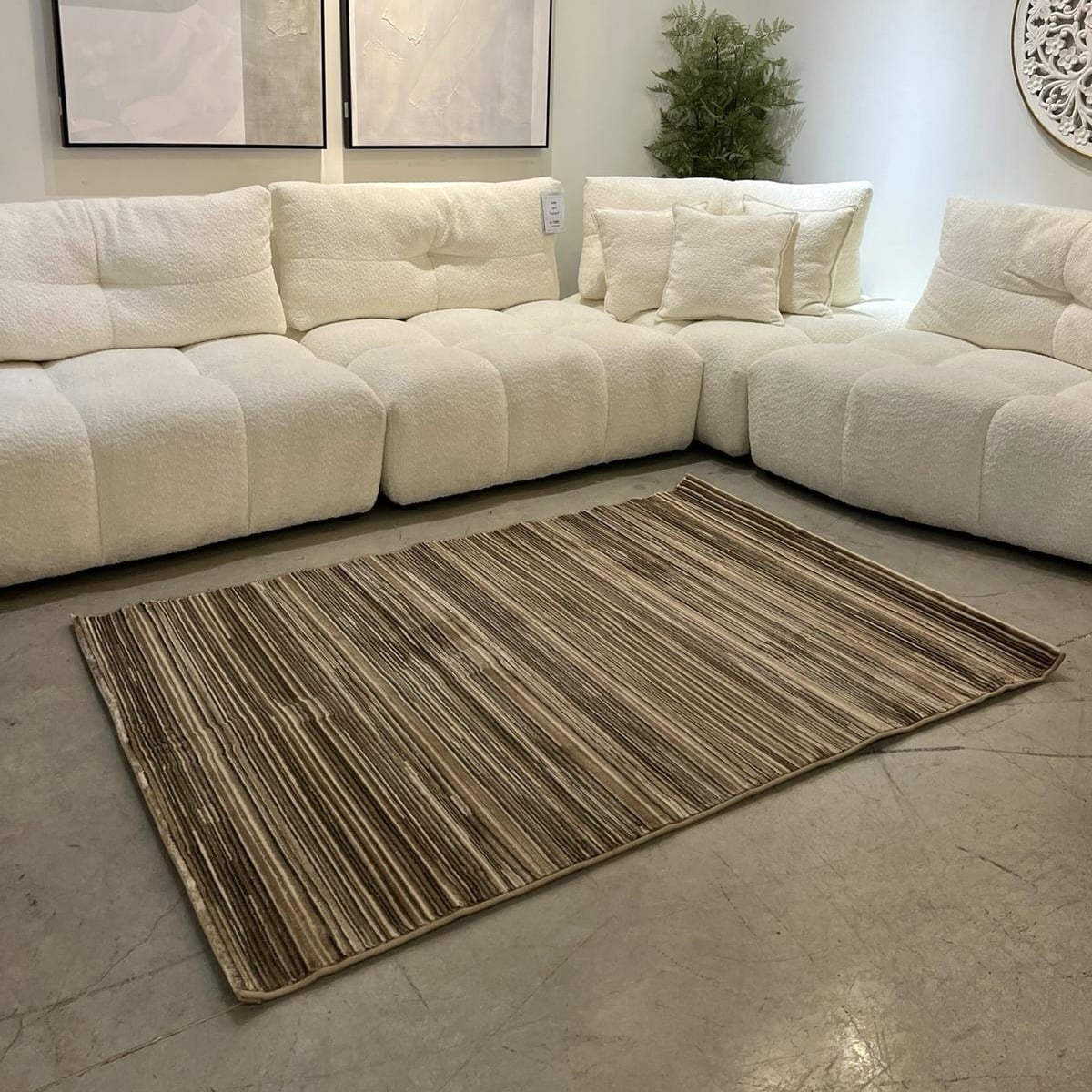 שטיח פסים חום דגם גסמין