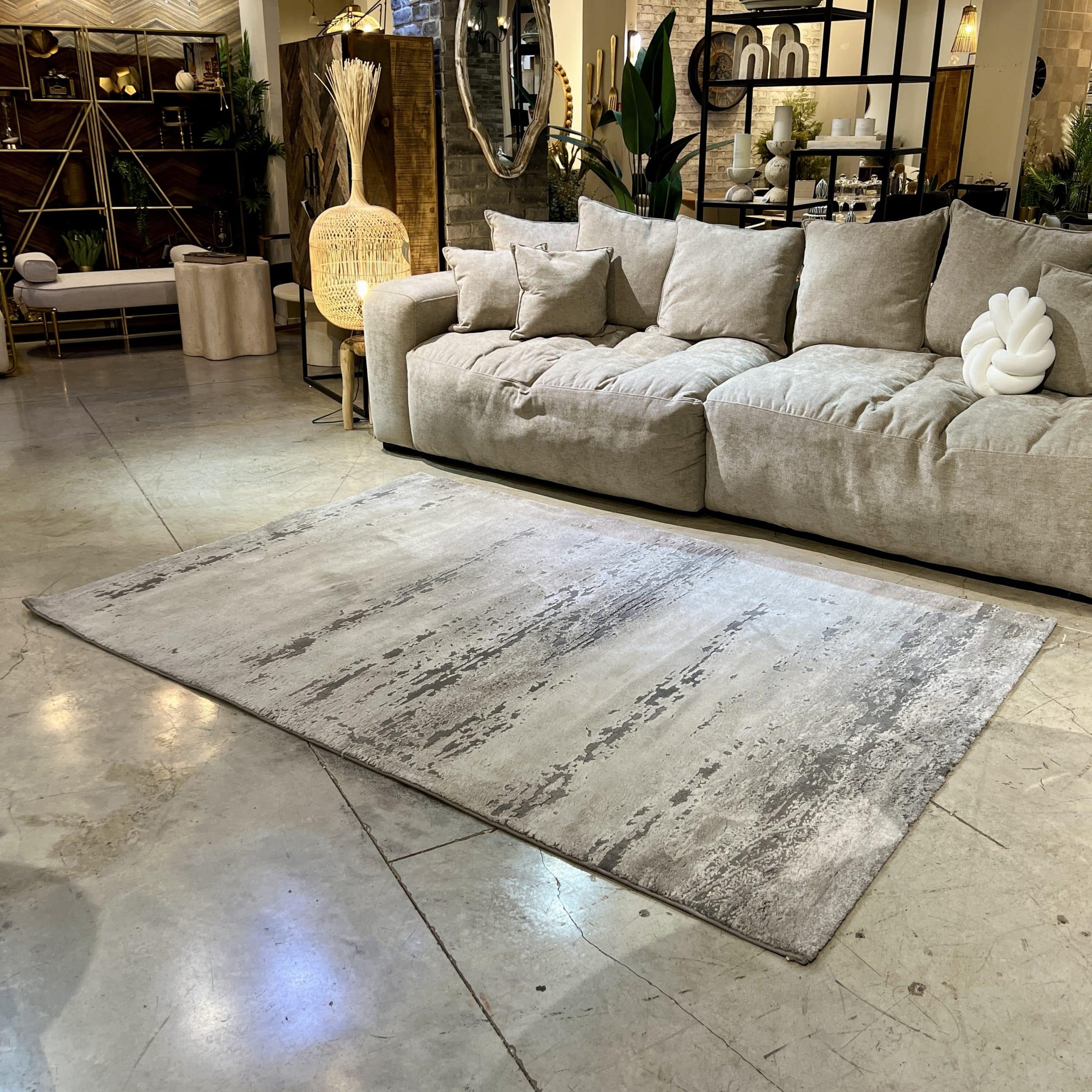 שטיח אבסטרקטי אפור דגם ארנה