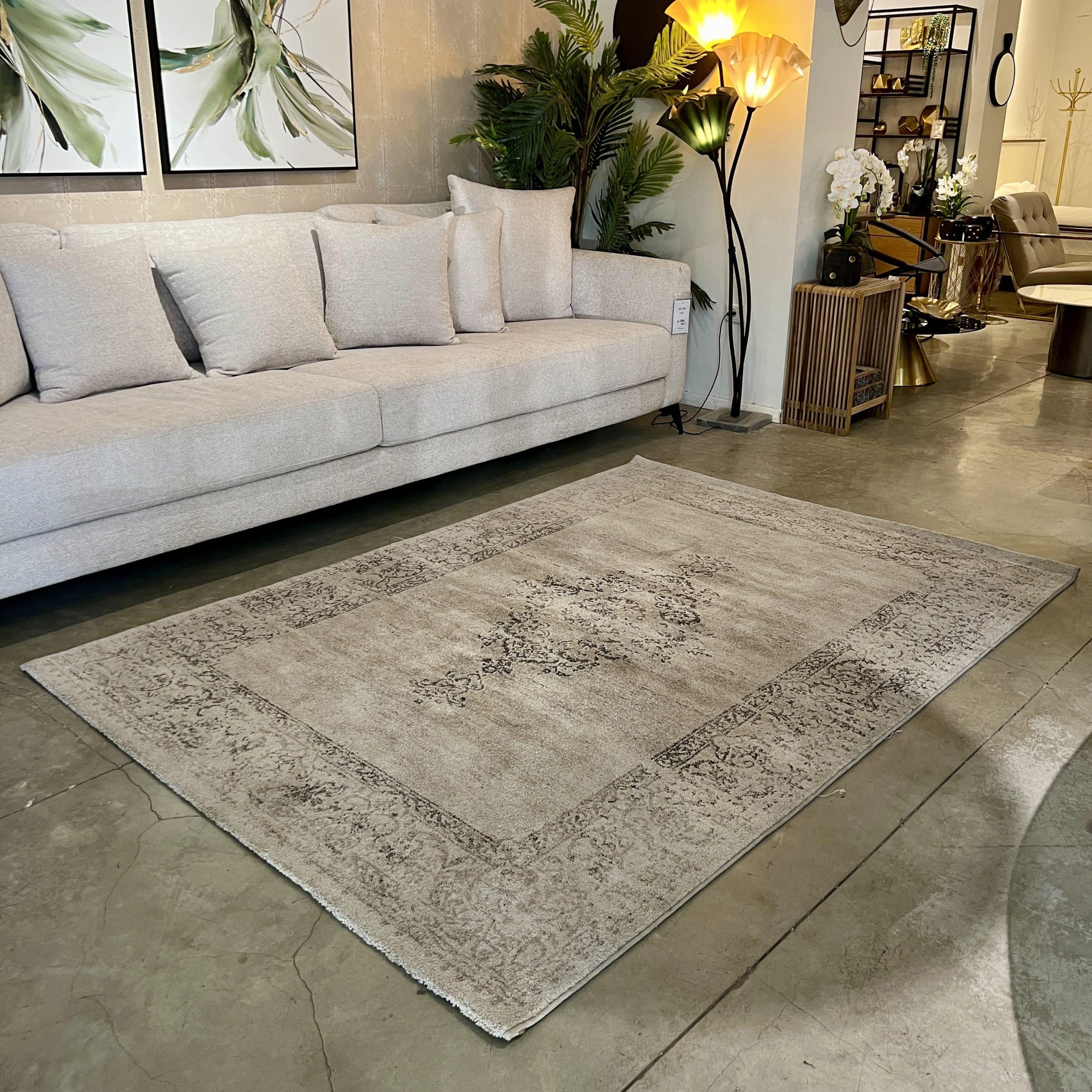 שטיח קרם מרוקאי דגם מנהטן