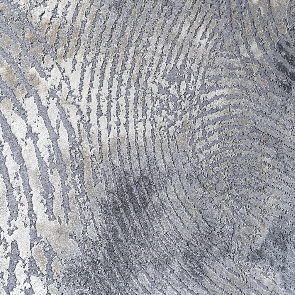 שטיח פסטורלי רך בגווני אפור דגם סנסה