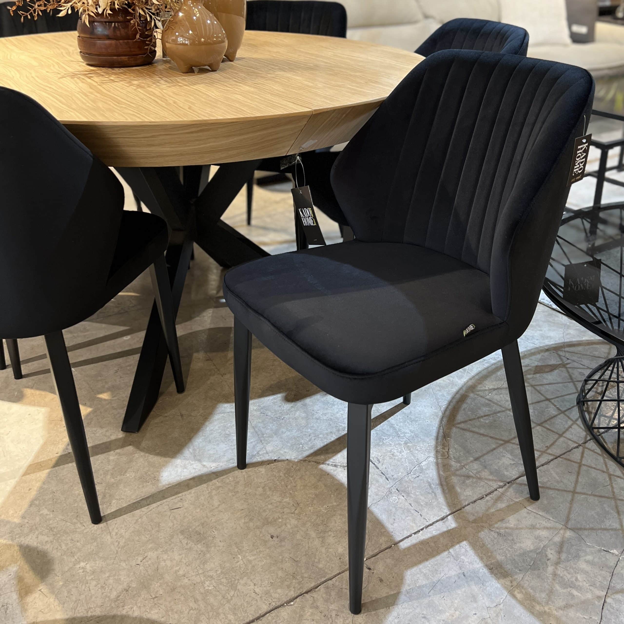 כיסא קטיפה שחור דגם 7031 | חיסול מלאי אחרונים!