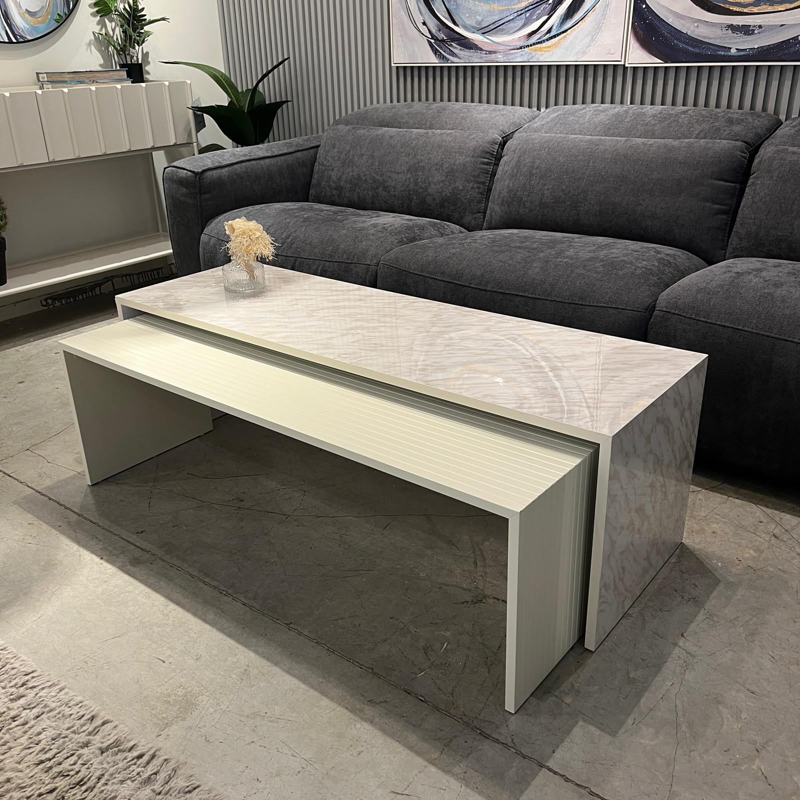 סט שולחנות סלון דגם שאטו - מלאי סט שולחנות סלון דגם שאטו - מלאי