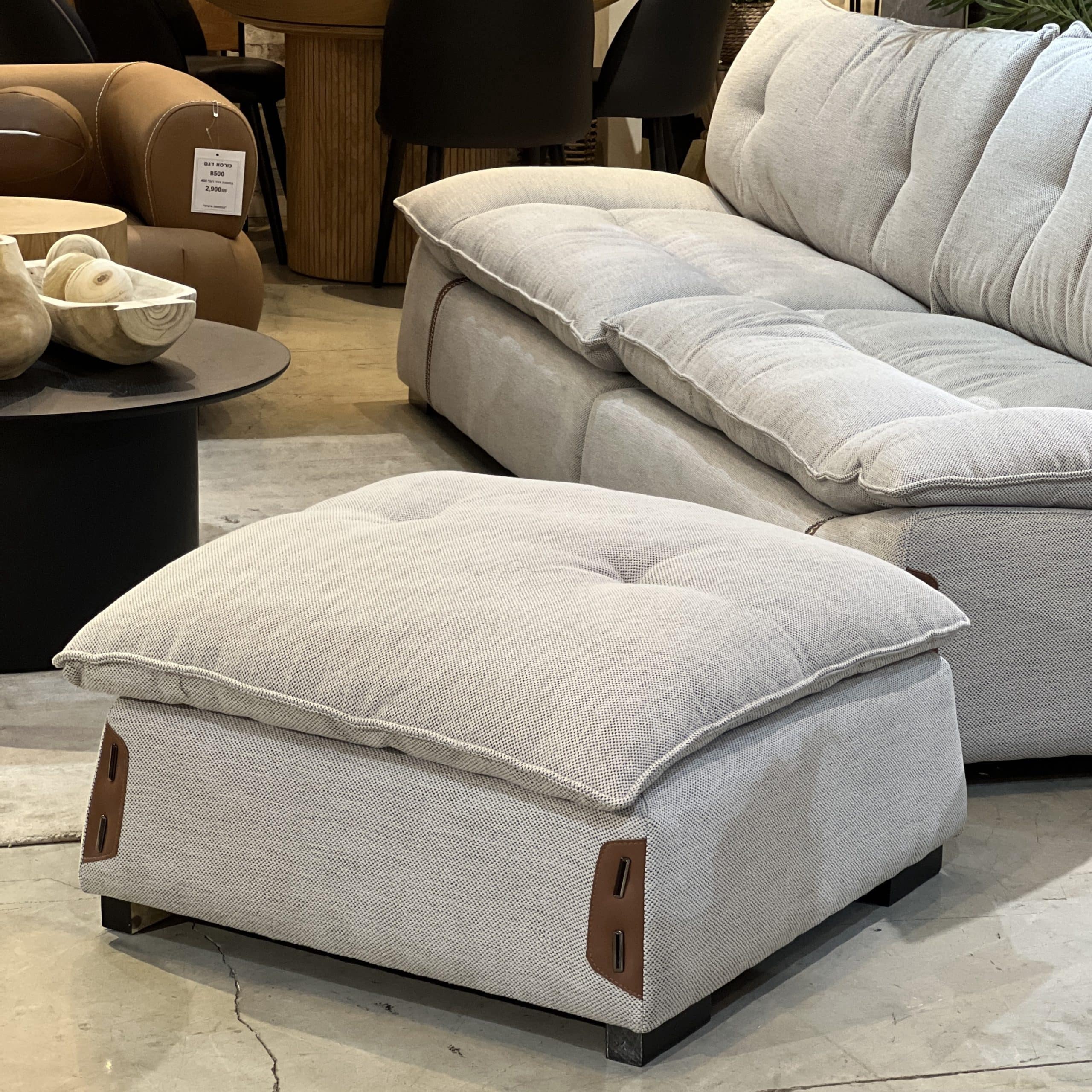 ספה והדום ורונה אריג אפור דגם סופיטל - אחרון מתצוגה! ספה והדום ורונה אריג אפור דגם סופיטל - אחרון מתצוגה!