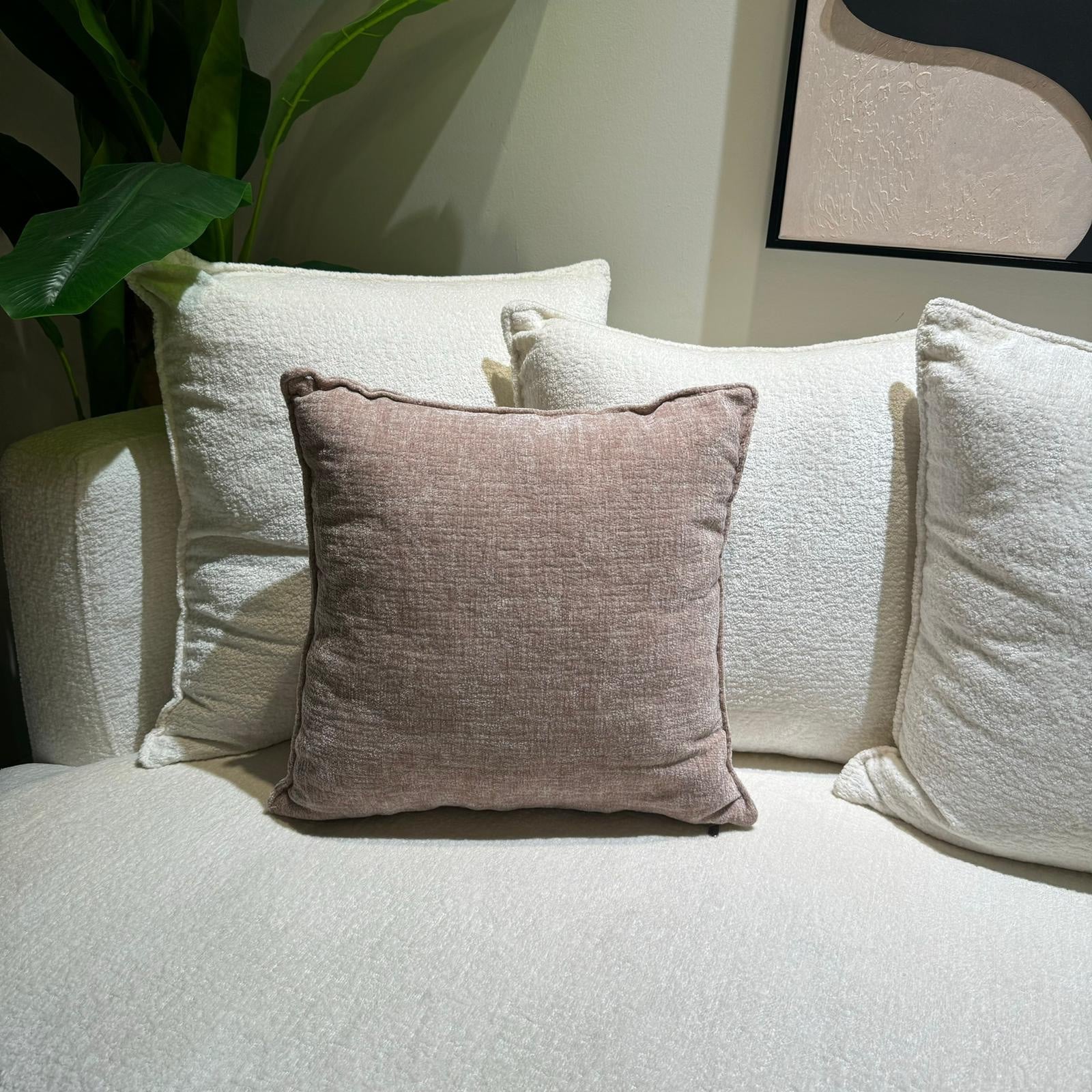 כרית נוי מרובעת ורוד עתיק טקסטורה