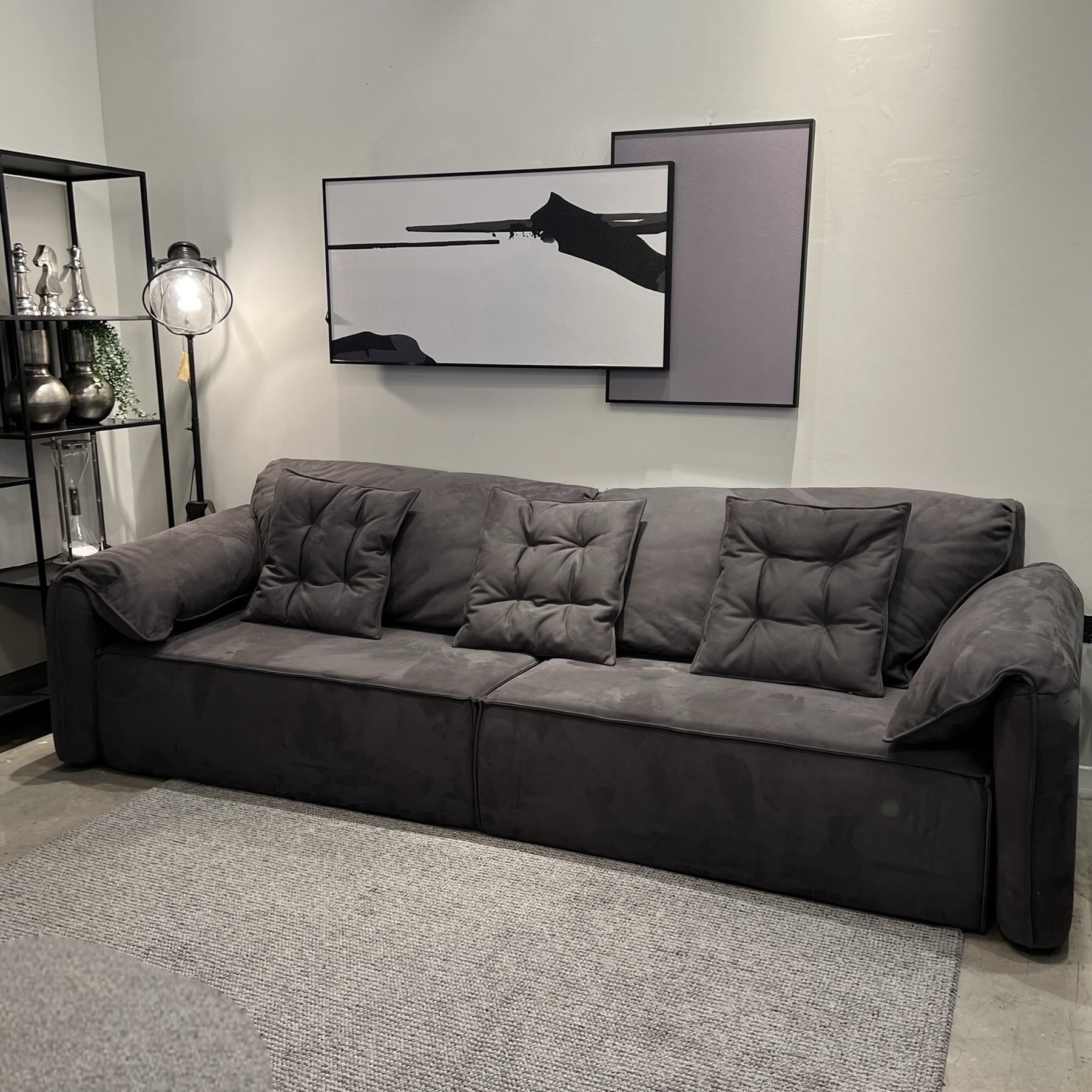 ספה סווינג בד זאמס אפור כהה מושבים נגררים לרביצה דגם סופיטל ספה סווינג בד זאמס אפור כהה מושבים נגררים לרביצה דגם סופיטל