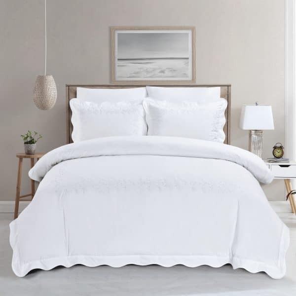 סט מצעים לבן דגם רויאלטי לאונרדו