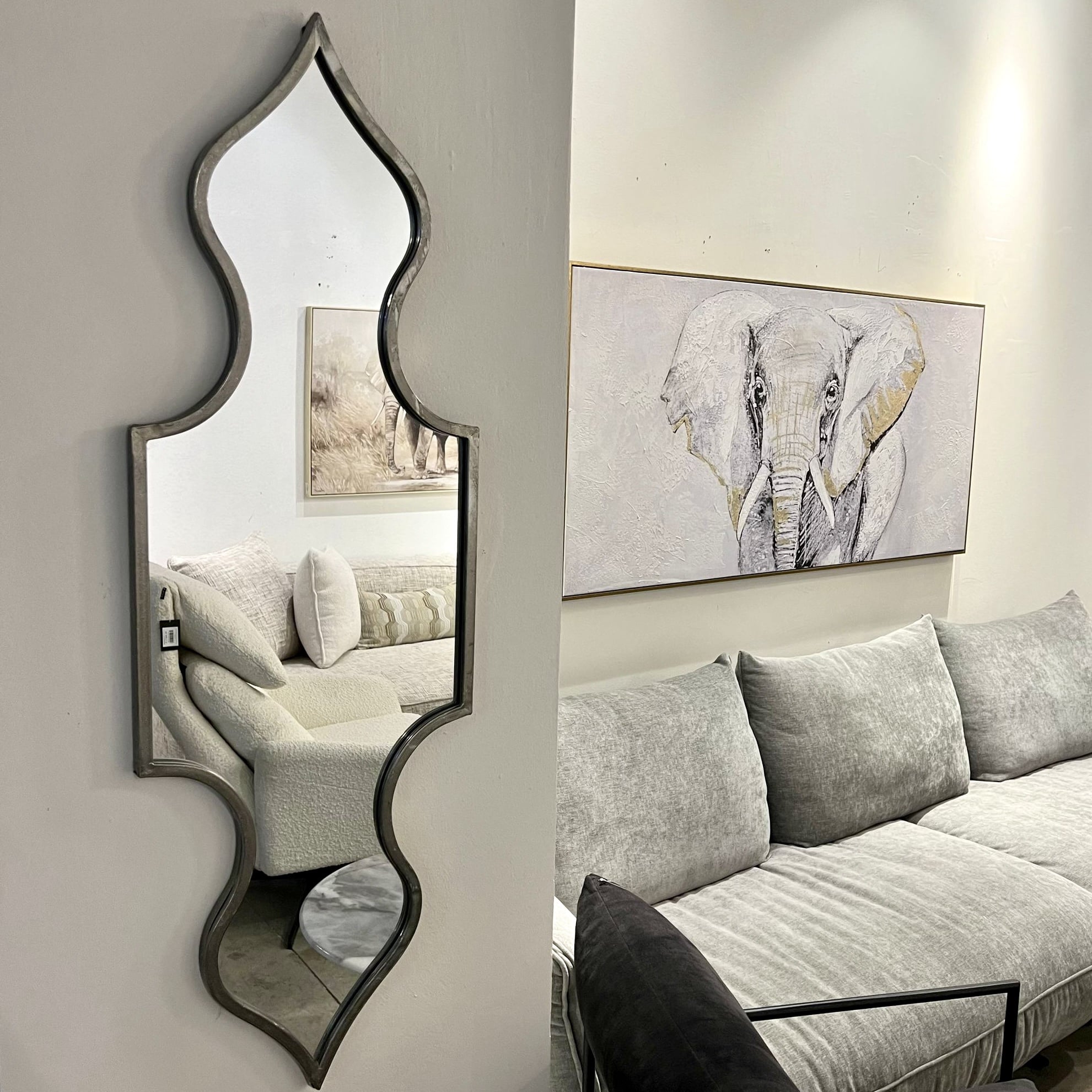 מראה עיטורים כסף מושחר 105/35 דגם ארט SALE מראה עיטורים כסף מושחר 105/35 דגם ארט SALE