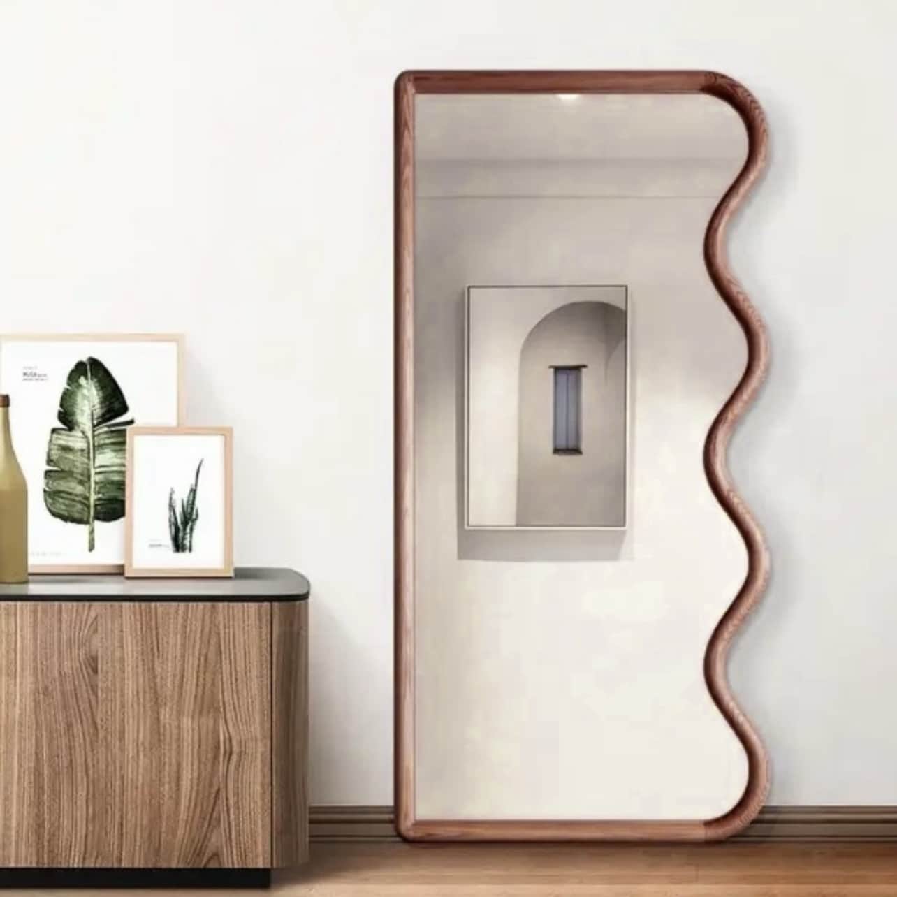 מראת גלים עץ אגוז דגם פרל מראת גלים עץ אגוז דגם פרל