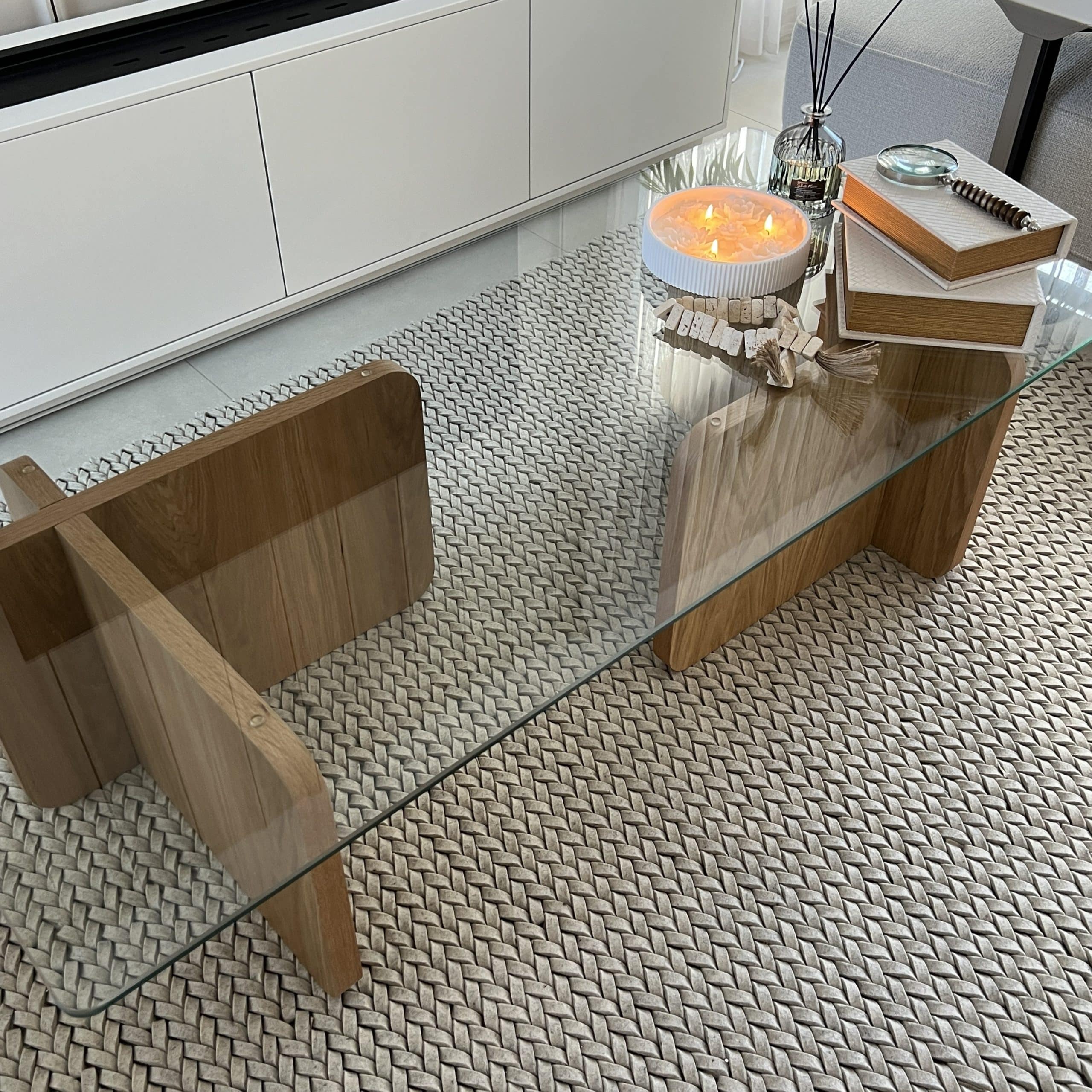 שולחן סלון יוקרתי זכוכית ועץ דגם מואנה | בעיצוב אישי שולחן סלון יוקרתי זכוכית ועץ דגם מואנה | בעיצוב אישי