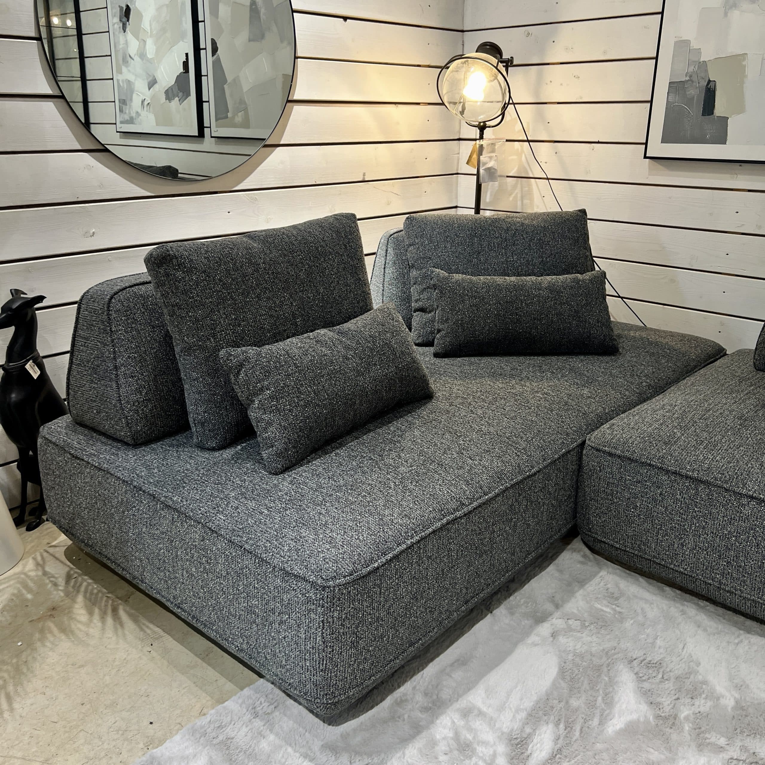 ספה מודולרית פינתית בד אריג אפור שחור דגם מייסון -אחרונה במלאי ! ספה מודולרית פינתית בד אריג אפור שחור דגם מייסון -אחרונה במלאי !