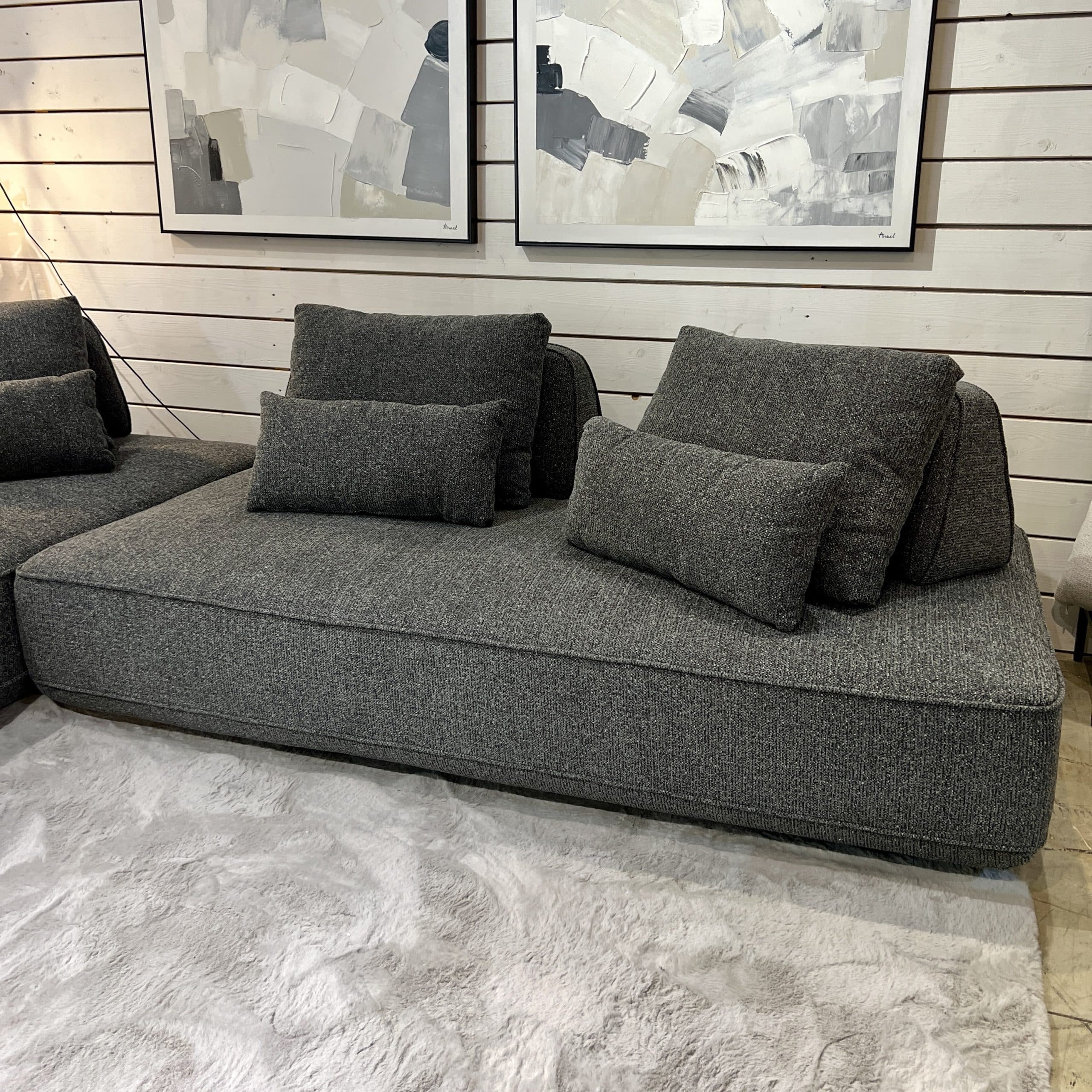 ספה מודולרית פינתית בד אריג אפור שחור דגם מייסון -אחרונה במלאי ! ספה מודולרית פינתית בד אריג אפור שחור דגם מייסון -אחרונה במלאי !