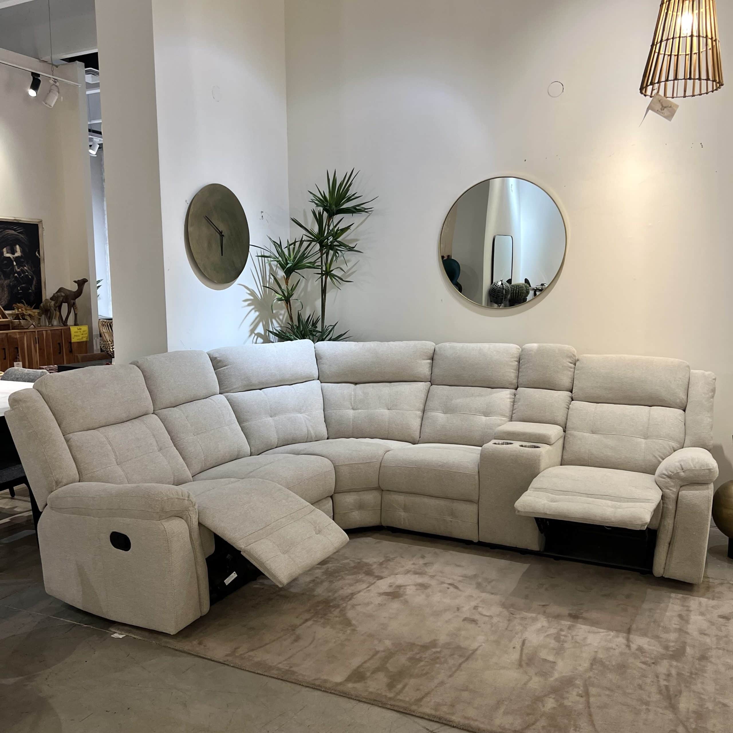 ספה פינתית ריקליינר שמאל אבן דגם טרי ספה פינתית ריקליינר שמאל אבן דגם טרי