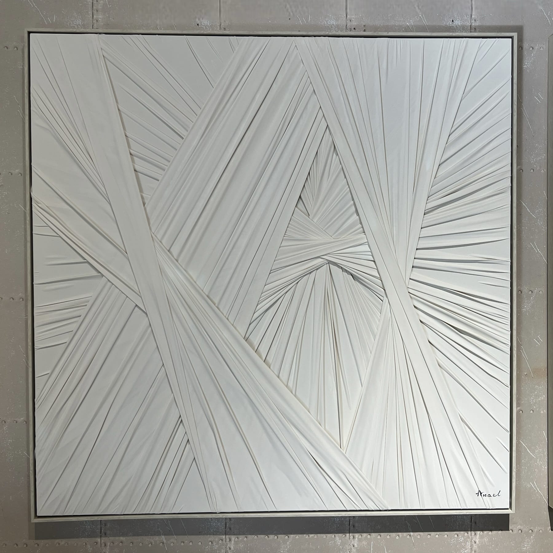 תמונה עבודת יד בגווני שמנת ושילוב בד דגם אנאל תמונה עבודת יד בגווני שמנת ושילוב בד דגם אנאל