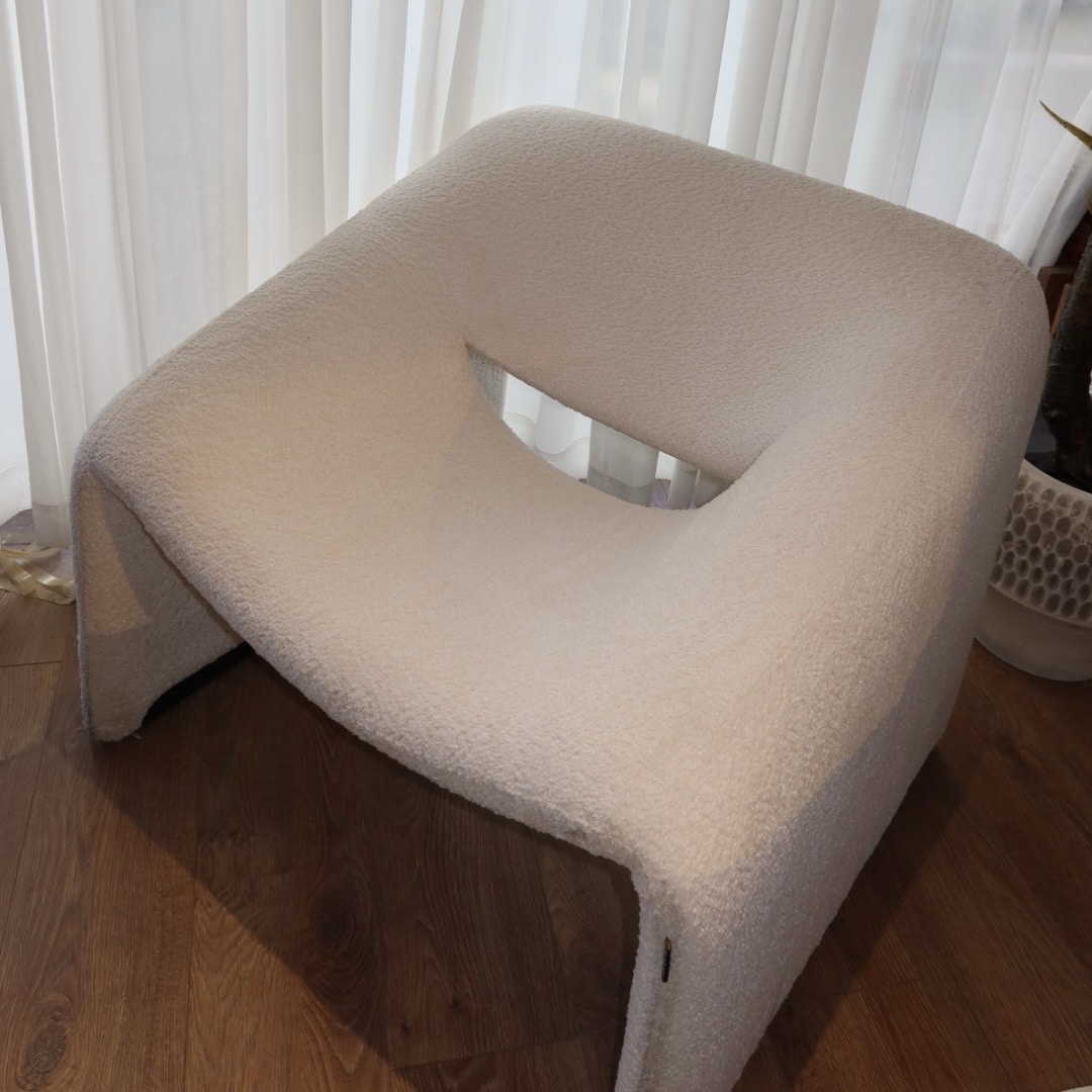 כורסא מילי בוקלה שמנת דגם ויקי | במבצע חיסול מלאי!