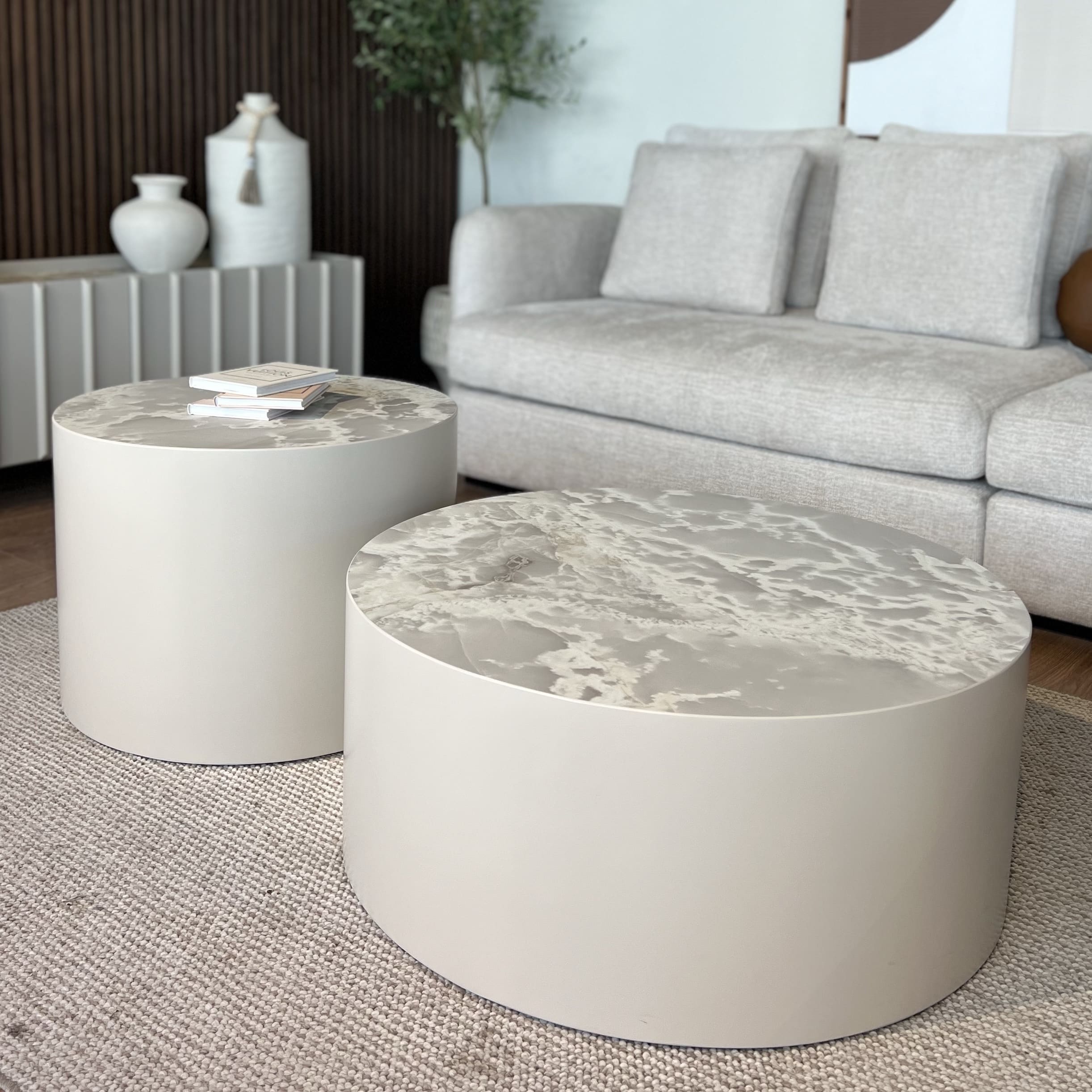 סט שולחנות סלון עגולים דגם רותם סט שולחנות סלון עגולים דגם רותם