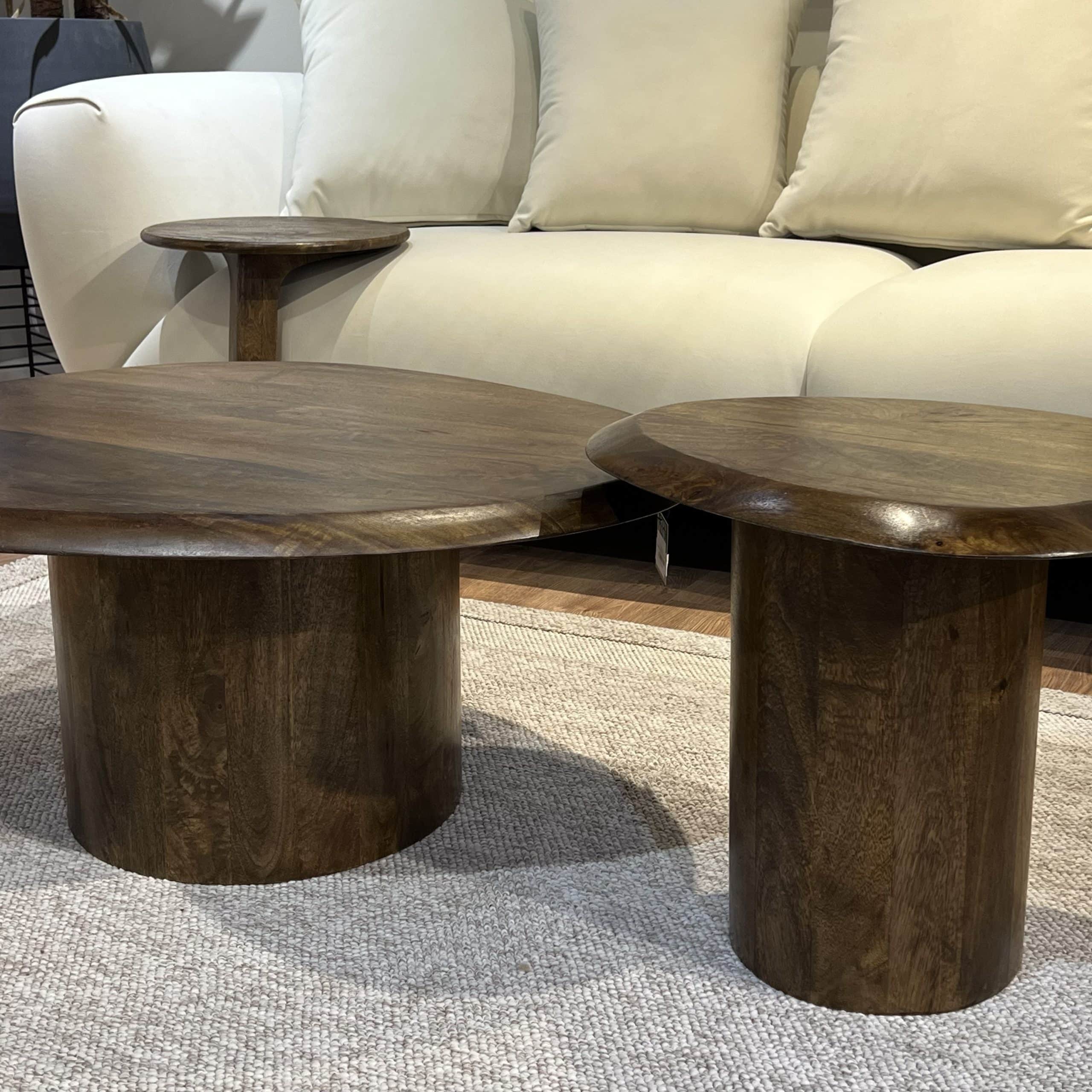 שולחנות קפה עץ 2 חלקים משולש דגם נוקס שולחנות קפה עץ 2 חלקים משולש דגם נוקס