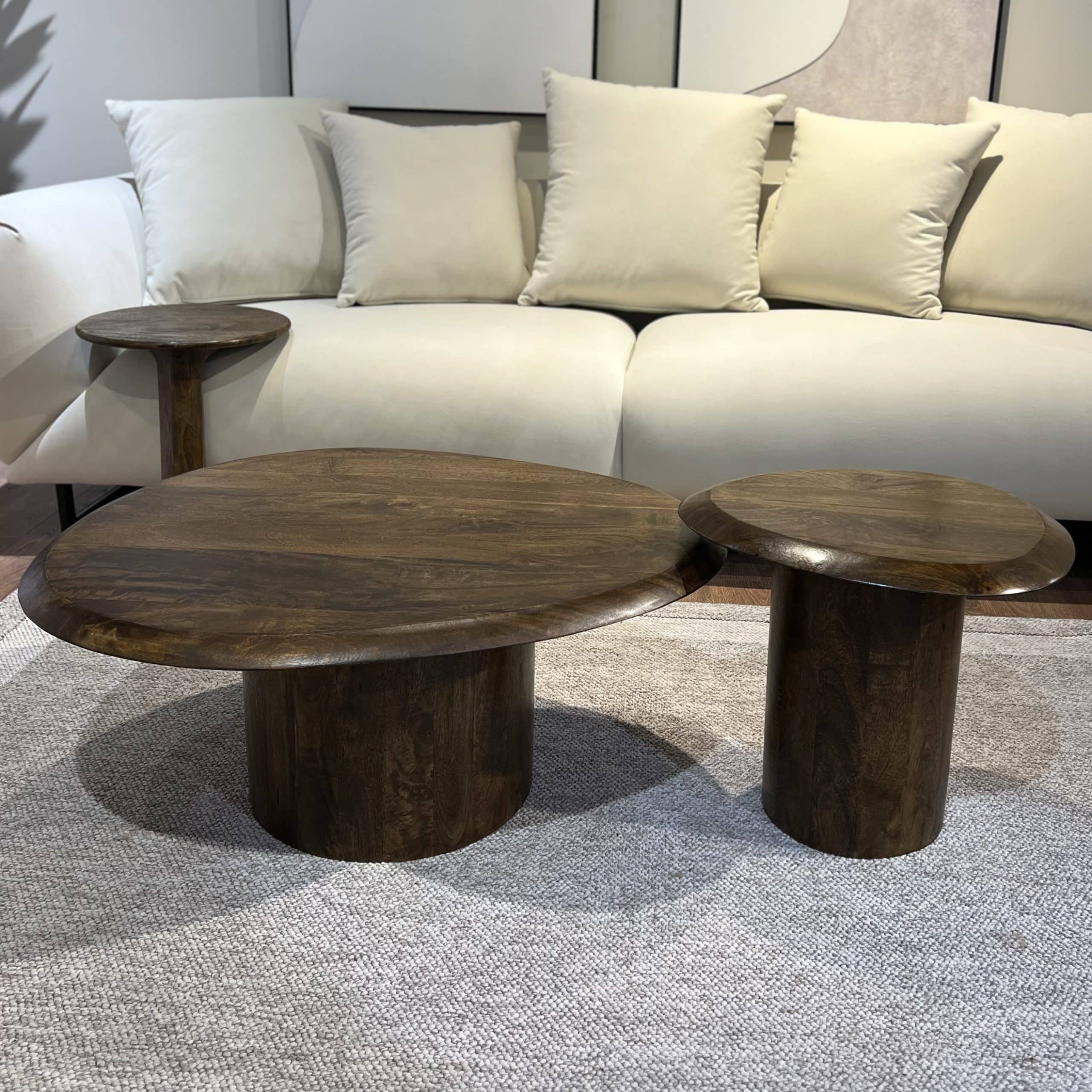 שולחנות קפה עץ 2 חלקים משולש דגם נוקס שולחנות קפה עץ 2 חלקים משולש דגם נוקס