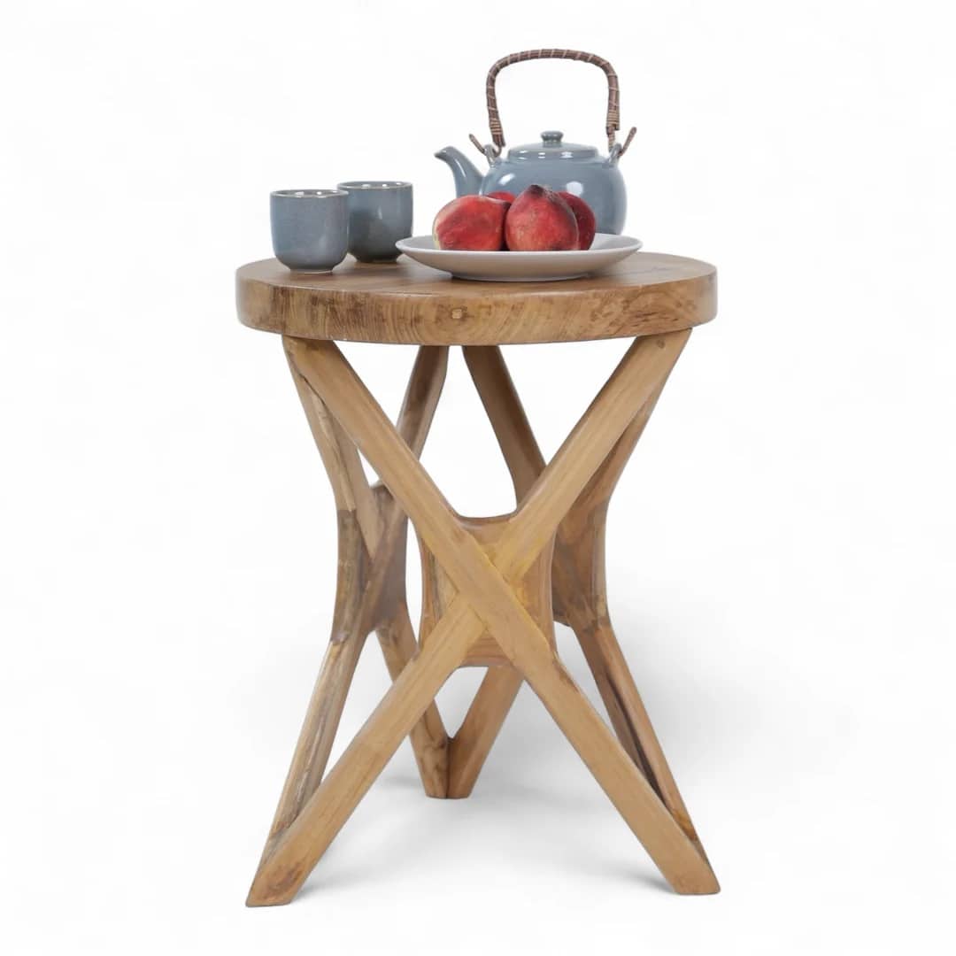 שולחן צד עץ מלא דגם ונוס שולחן צד עץ מלא דגם ונוס