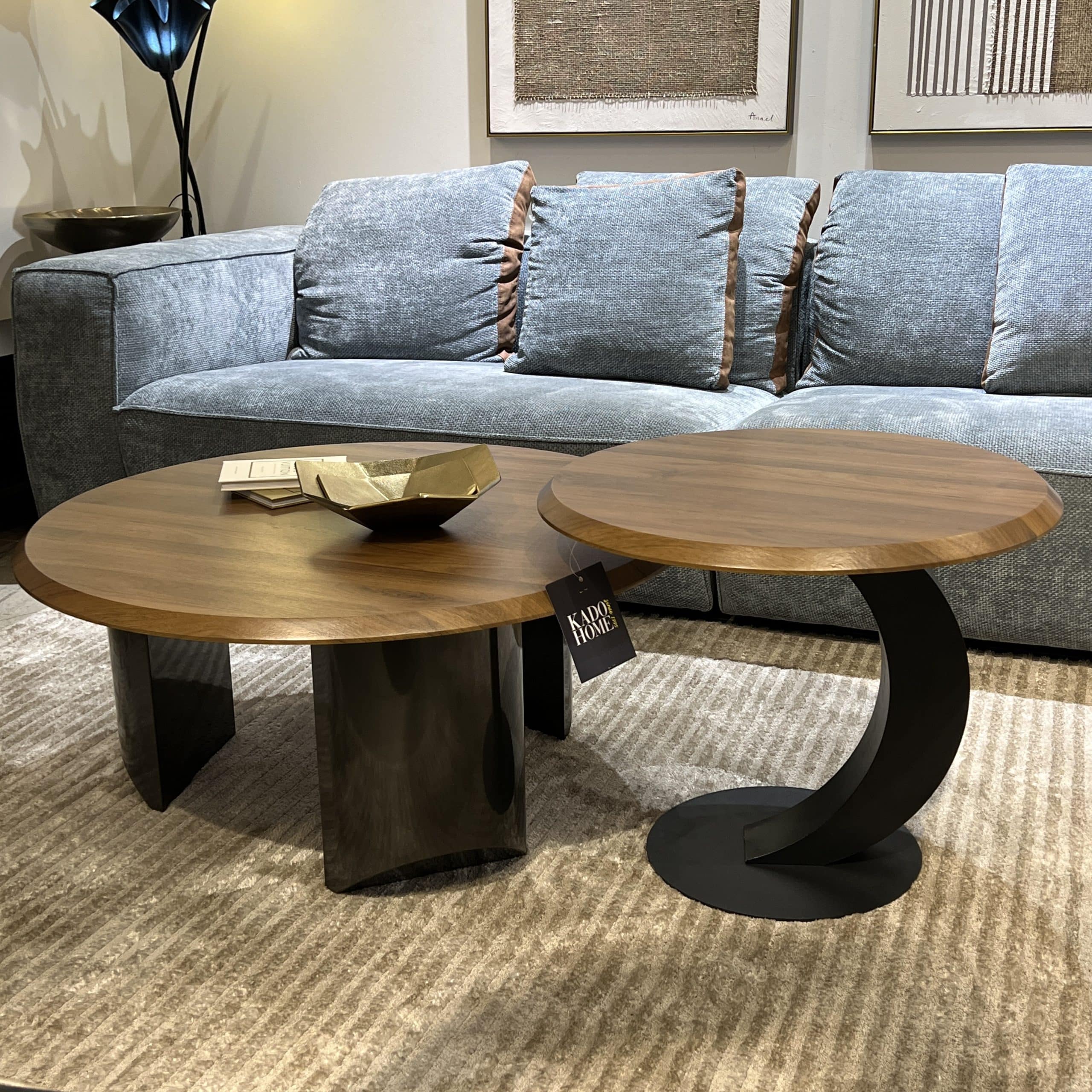 זוג שולחנות סלון עגולים דגם ג׳וזי זוג שולחנות סלון עגולים דגם ג׳וזי