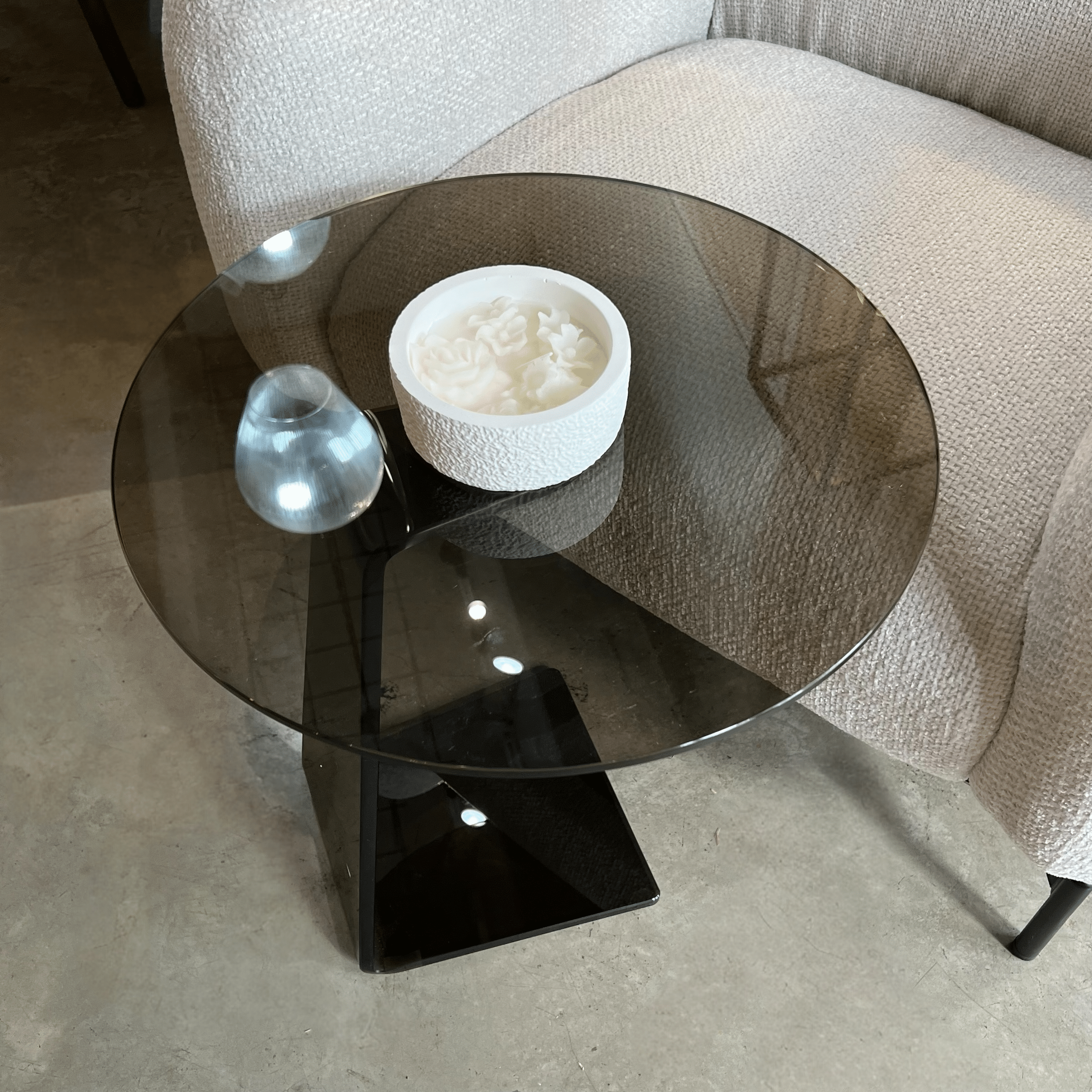 נשכן עגול זכוכית חומה יוקרתי דגם פלור נשכן עגול זכוכית חומה יוקרתי דגם פלור