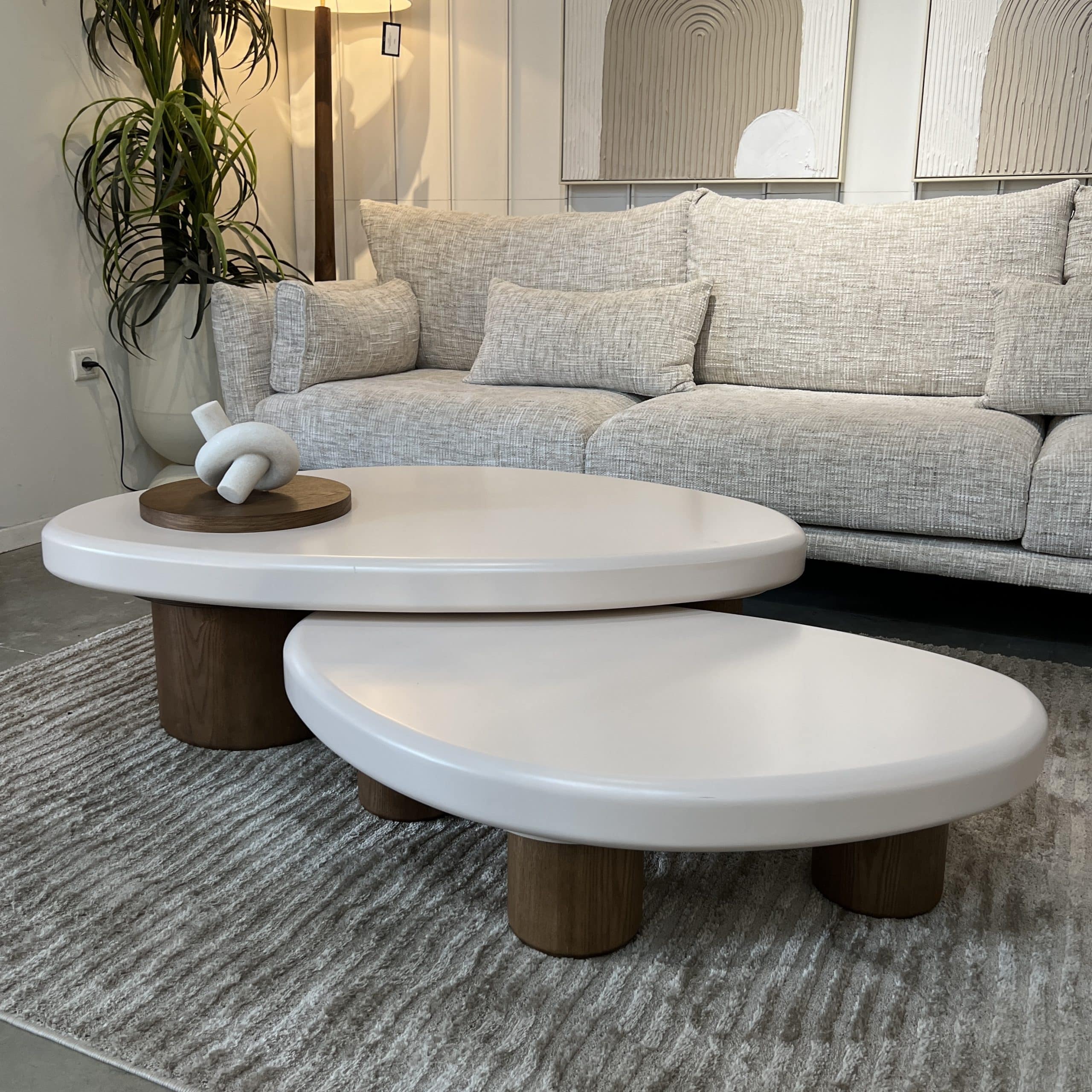 סט שולחנות סלון אמורפי שמנת עם תא אחסון אגוז דגם סופיטל -הזמנה מוקדמת ל-1.26 סט שולחנות סלון אמורפי שמנת עם תא אחסון אגוז דגם סופיטל -הזמנה מוקדמת ל-1.26