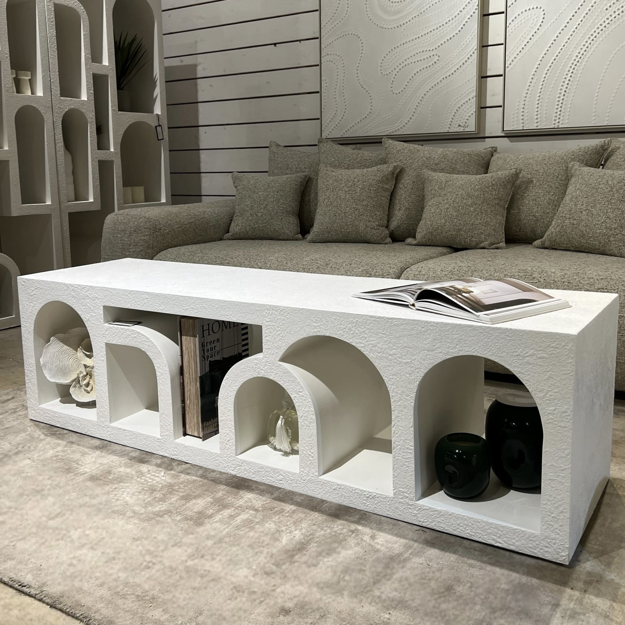 שולחן סלון / מזנון סהרה בטון חלול דגם שאנטי