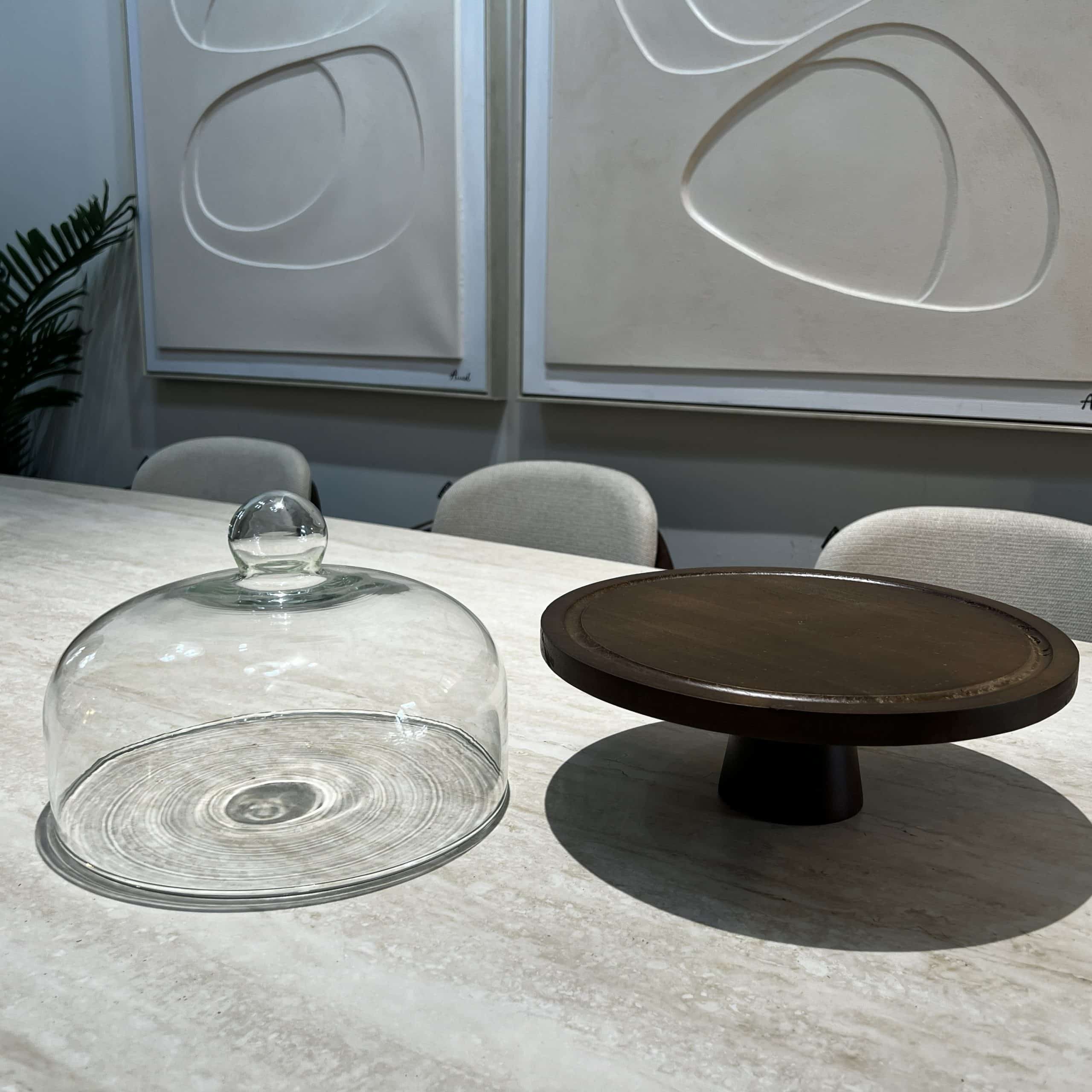 מגש עץ על רגל עם מכסה זכוכית גדול דגם איקו מגש עץ על רגל עם מכסה זכוכית גדול דגם איקו