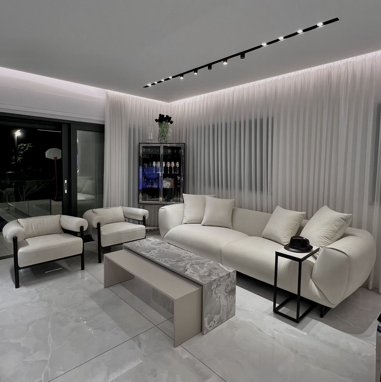 סט שולחנות סלון מלבני דגם ״שאטו״ גריי מארבל סהרה- עיצוב אישי סט שולחנות סלון מלבני דגם ״שאטו״ גריי מארבל סהרה- עיצוב אישי