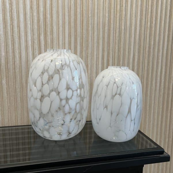 כד מנומר מעוצב לבן שקוף דגם איקו