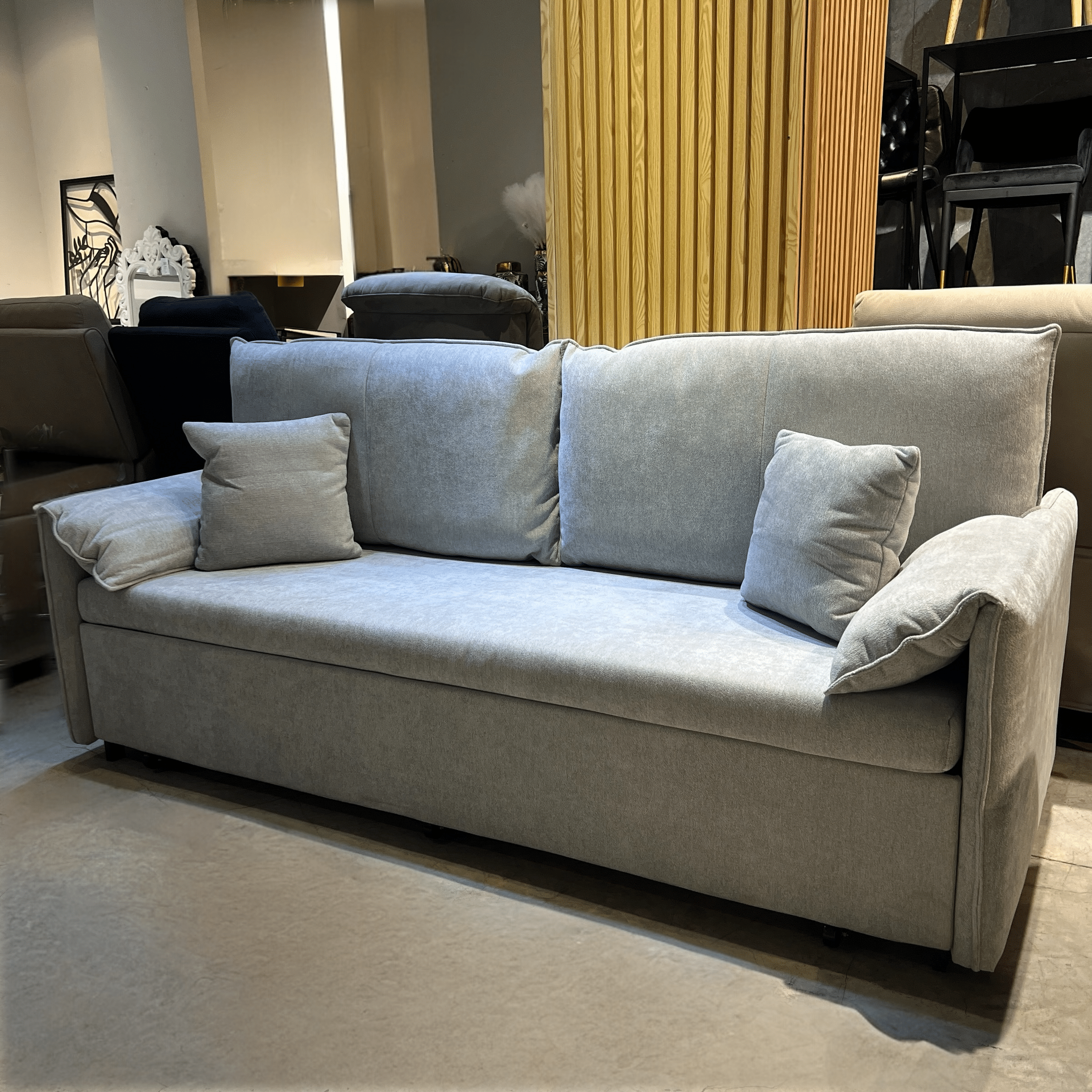 ספה מעוצבת נפתחת למיטה בד אריג אפור דגם סופיטל ספה מעוצבת נפתחת למיטה בד אריג אפור דגם סופיטל