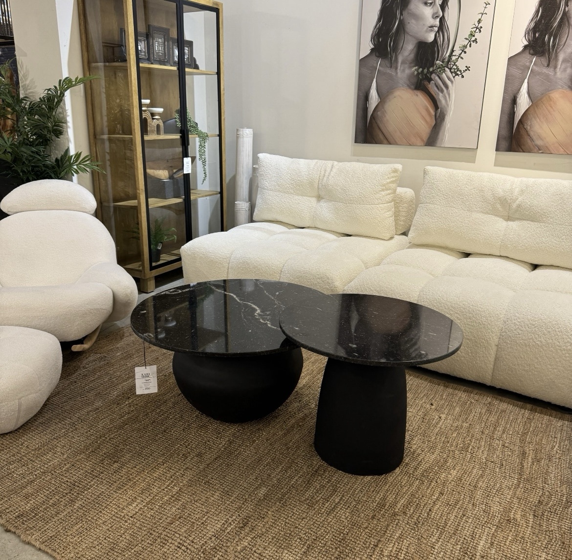 סט שולחנות סלון סופיה שיש שחור בסיס שחור דגם ראבי סט שולחנות סלון סופיה שיש שחור בסיס שחור דגם ראבי