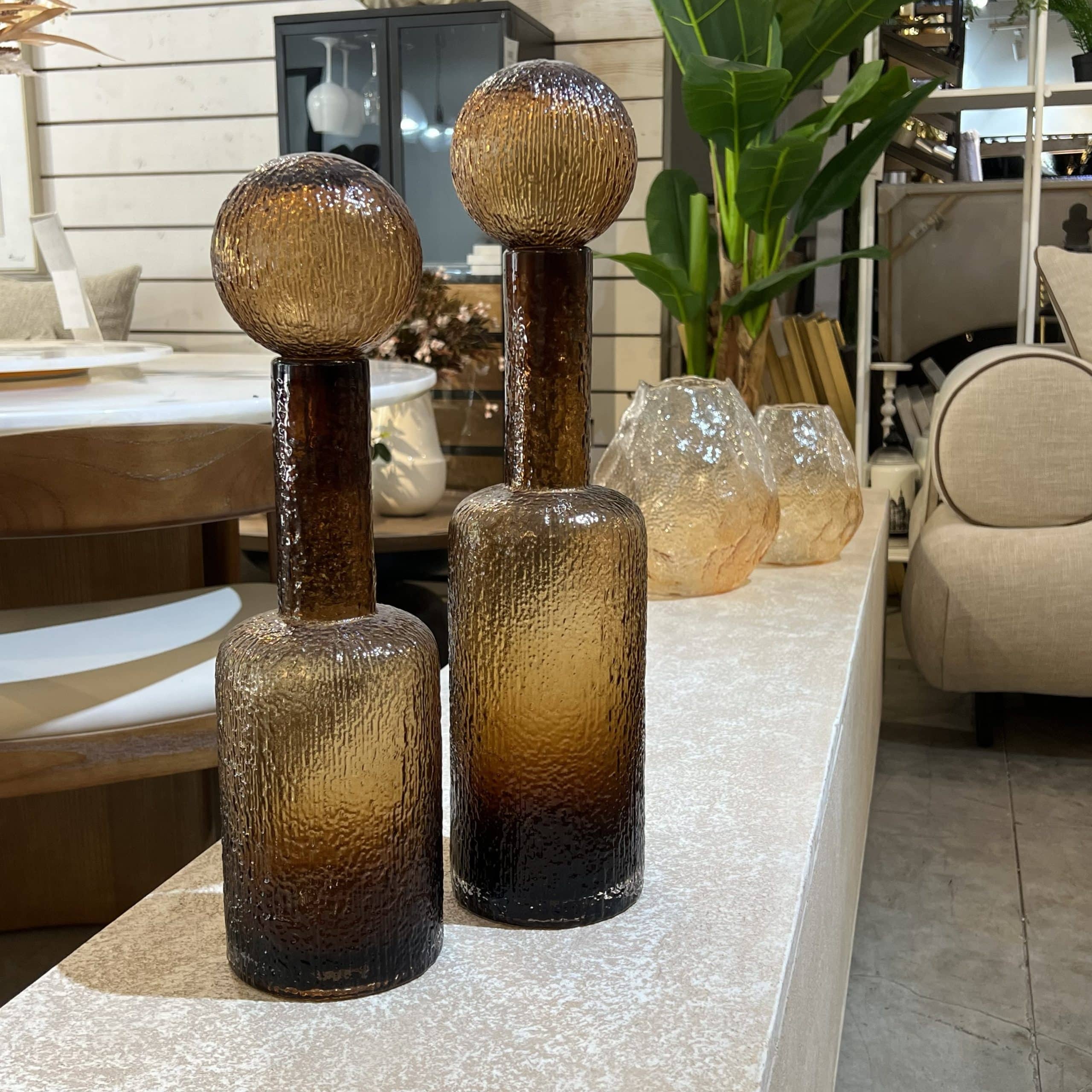 בקבוק זכוכית אמבר פקק עגול דגם איקו בקבוק זכוכית אמבר פקק עגול דגם איקו