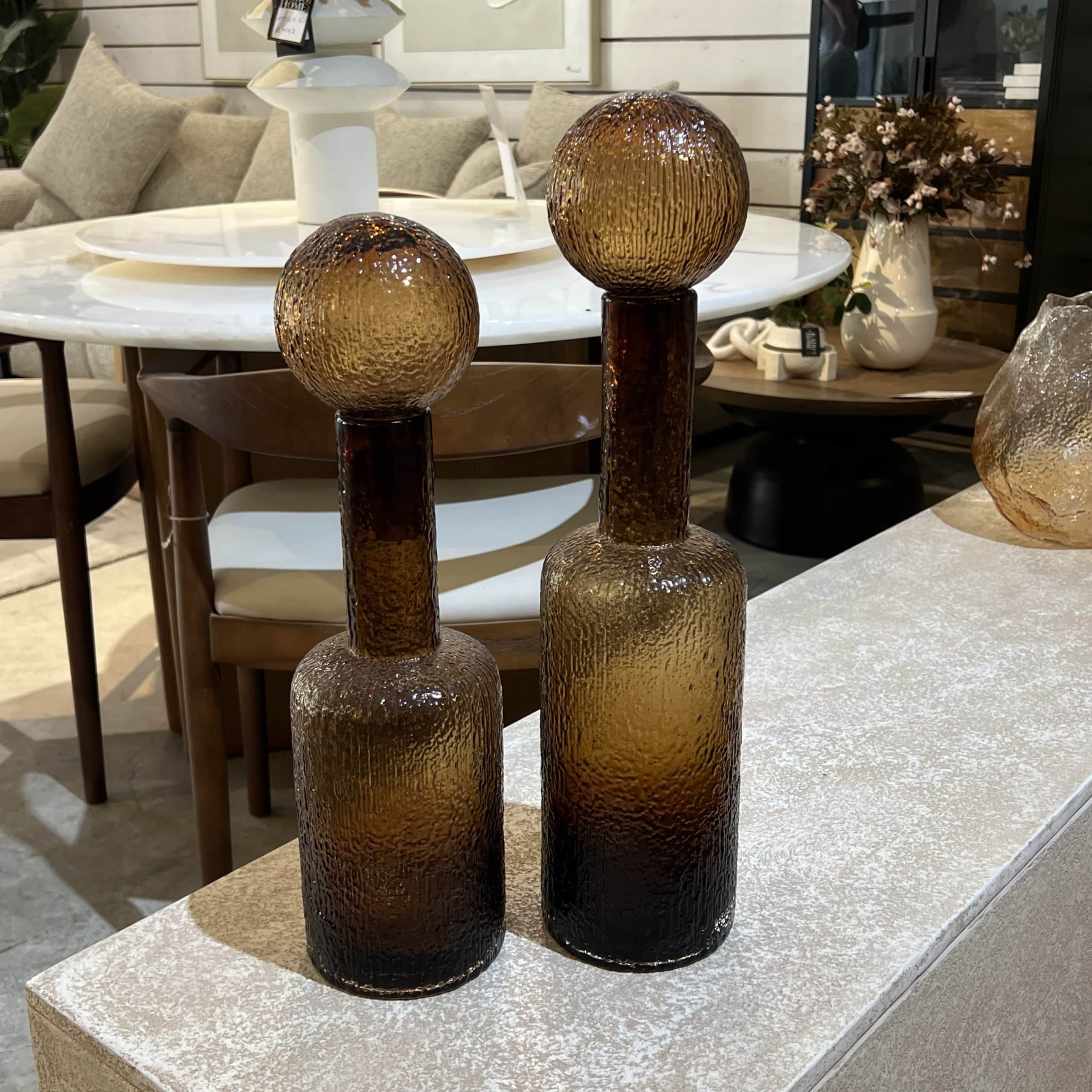 בקבוק זכוכית אמבר פקק עגול דגם איקו בקבוק זכוכית אמבר פקק עגול דגם איקו