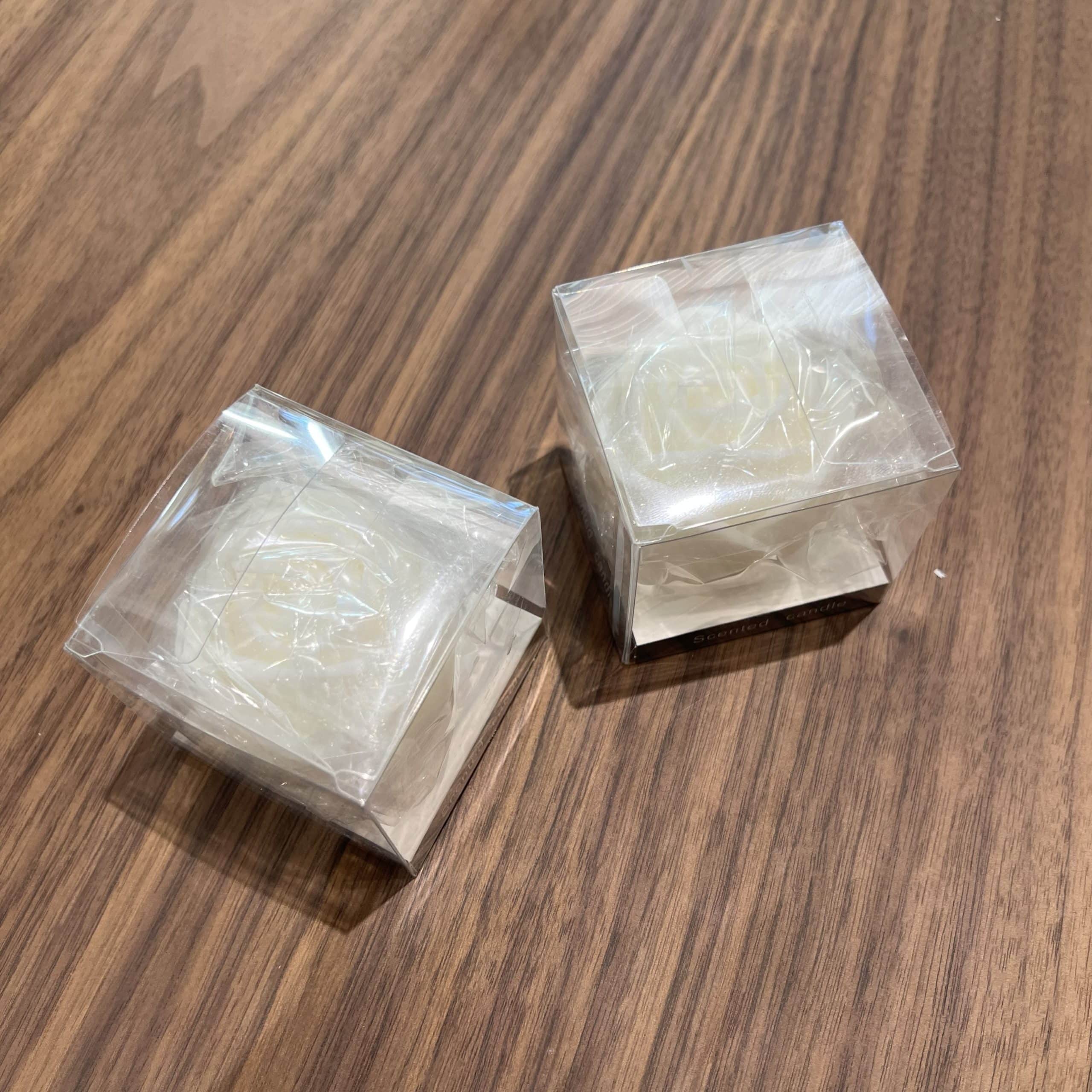 נר ורד שמנת קטן 5 ס״מ דגם איקו נר ורד שמנת קטן 5 ס״מ דגם איקו