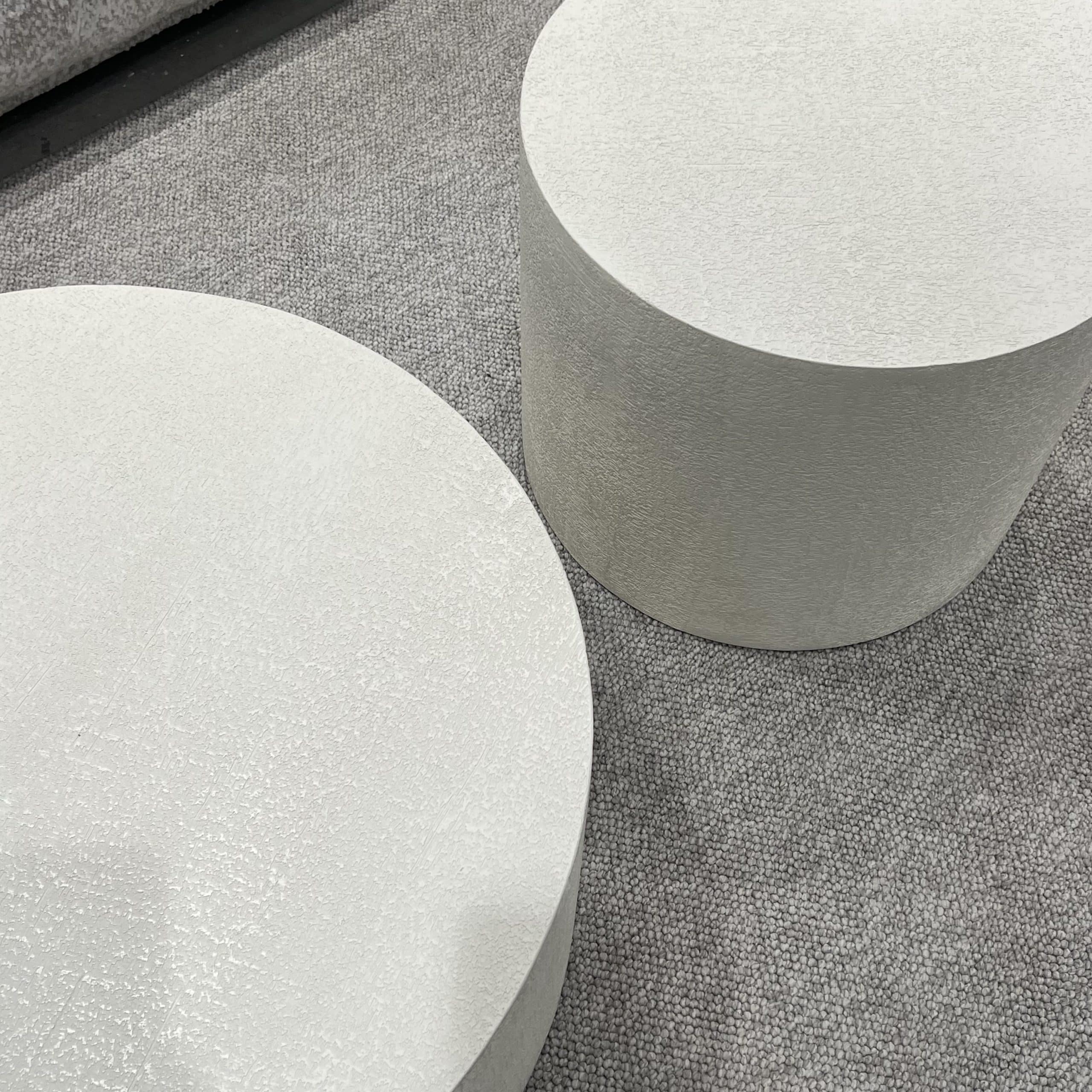 סט שולחנות סלון עגולים בגימור אבן דגם טורנדו | בעיצוב אישי סט שולחנות סלון עגולים בגימור אבן דגם טורנדו | בעיצוב אישי